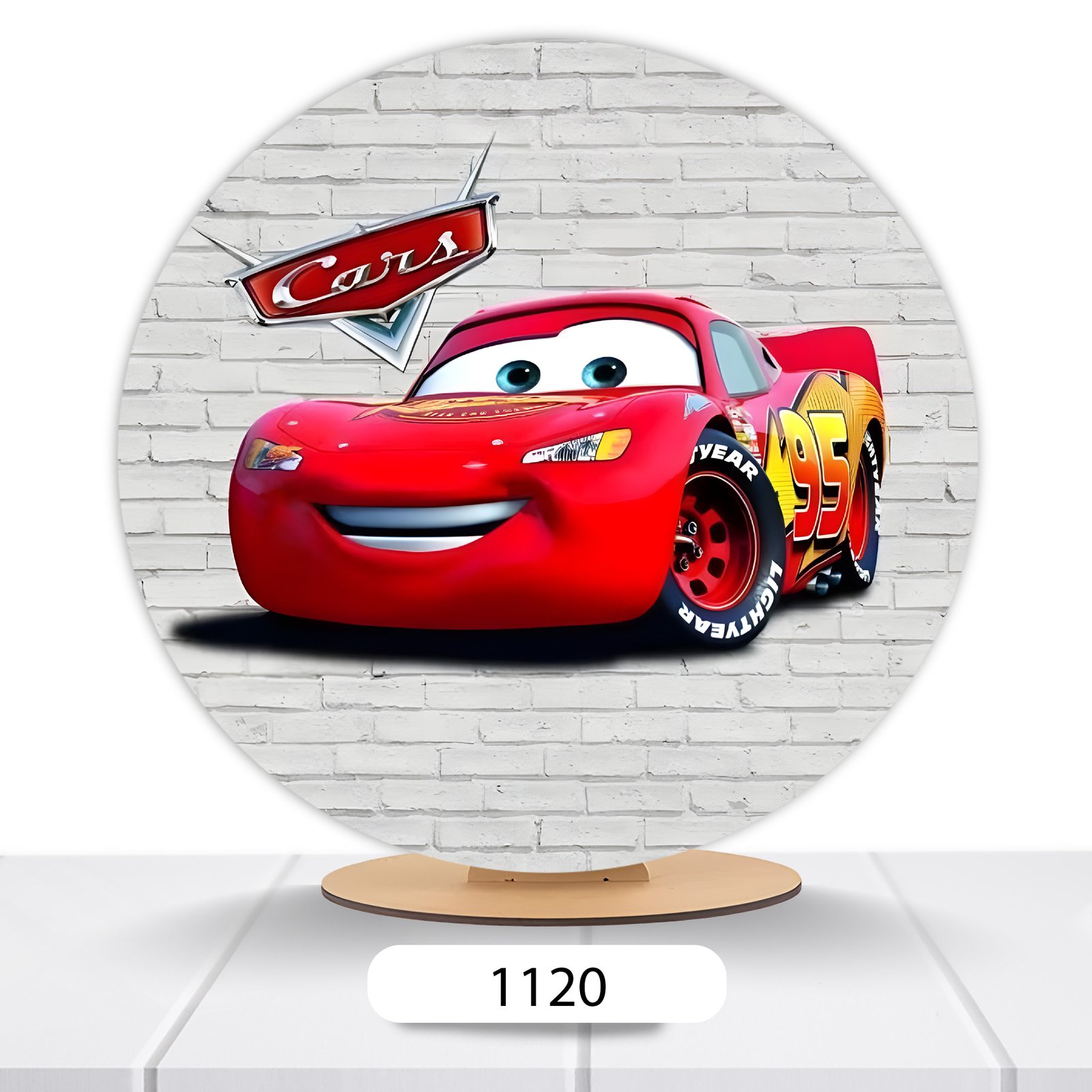 Painel Redondo Carros Pixar 50x50cm - Imagem 8