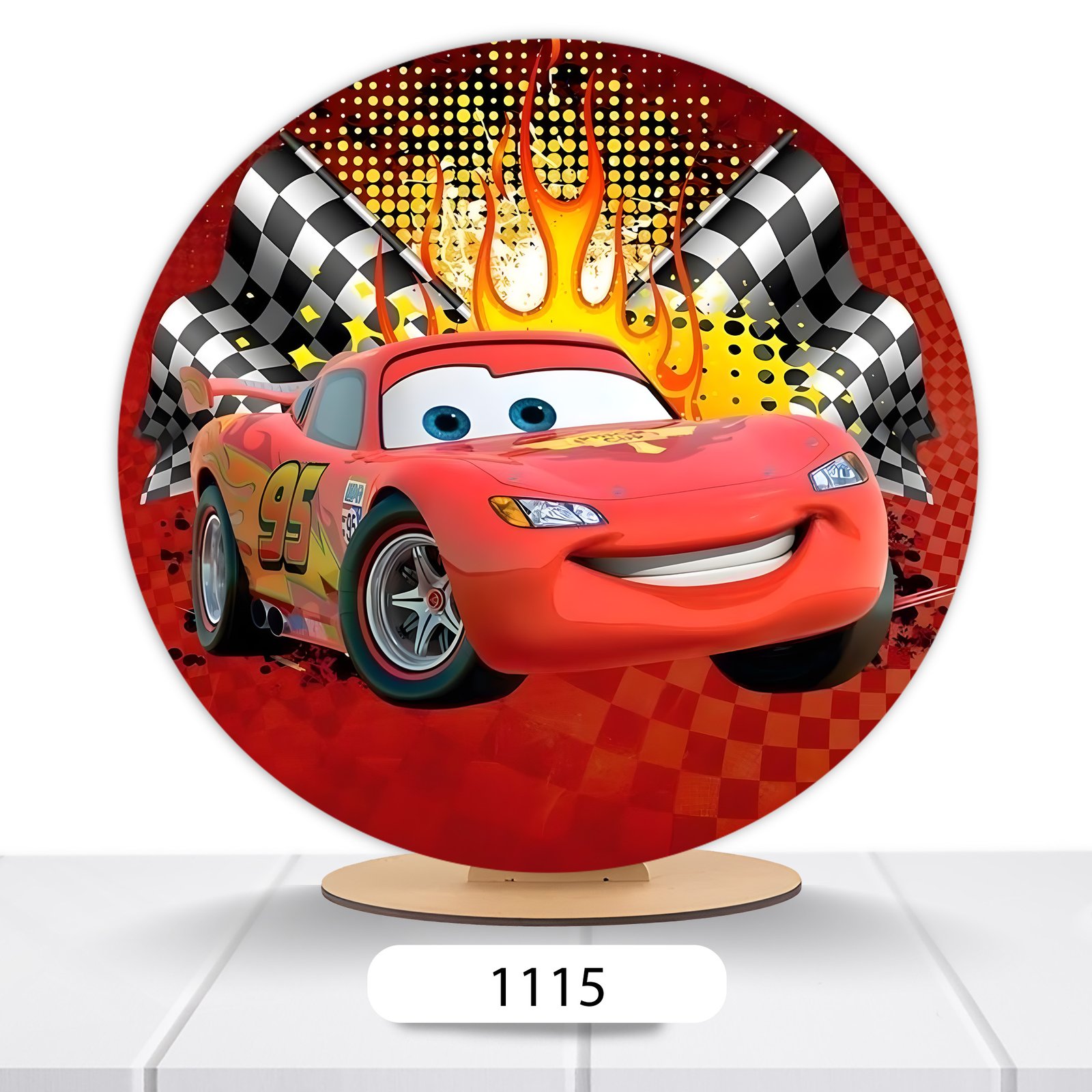 Painel Redondo Carros Pixar 50x50cm - Imagem 3
