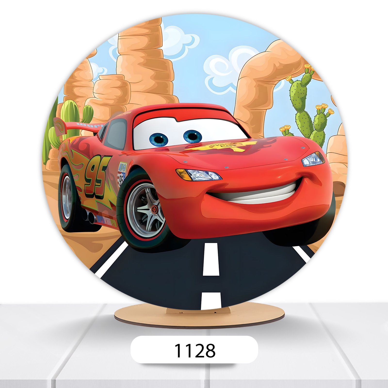 Painel Redondo Carros Pixar 50x50cm - Imagem 16