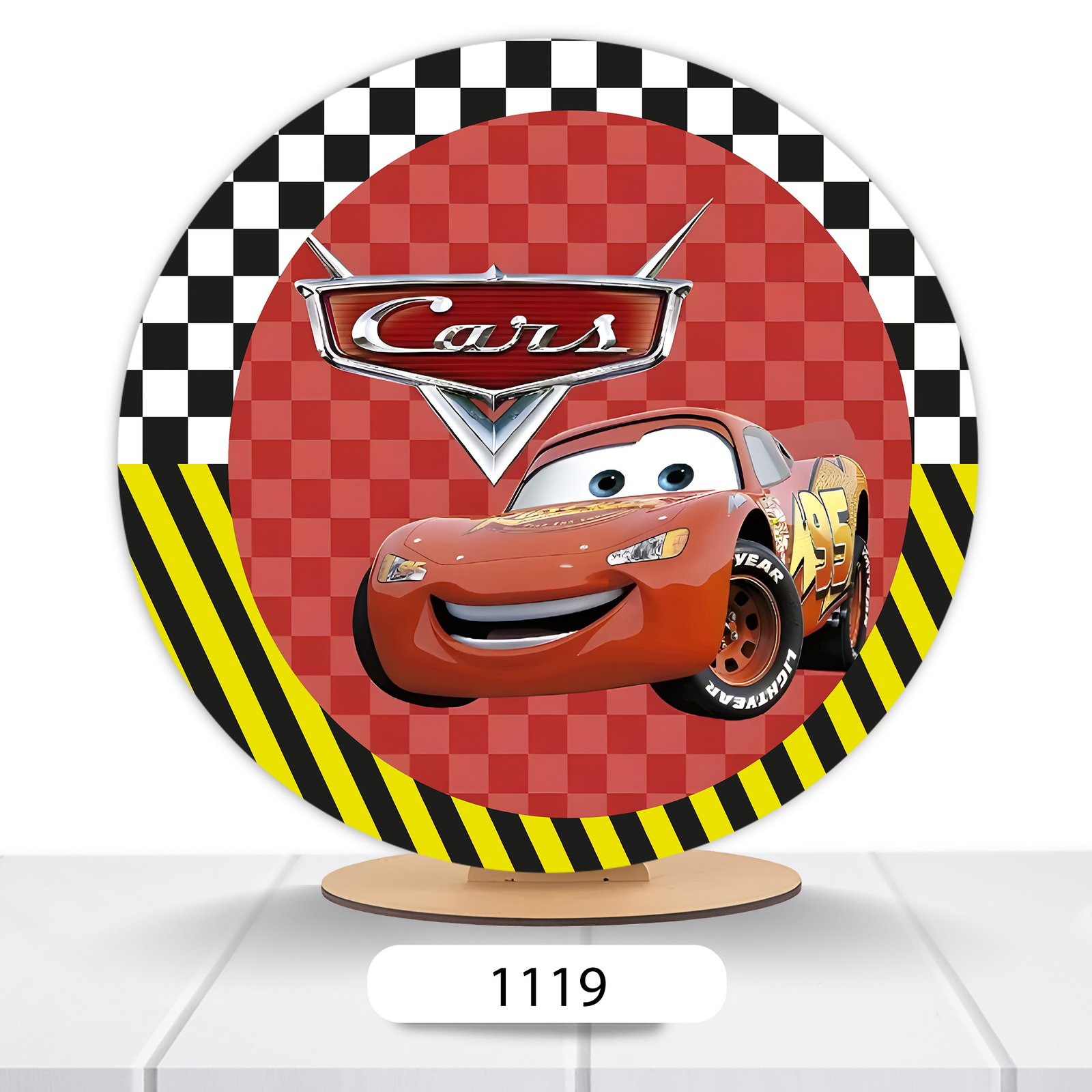 Painel Redondo Carros Pixar 50x50cm - Imagem 7