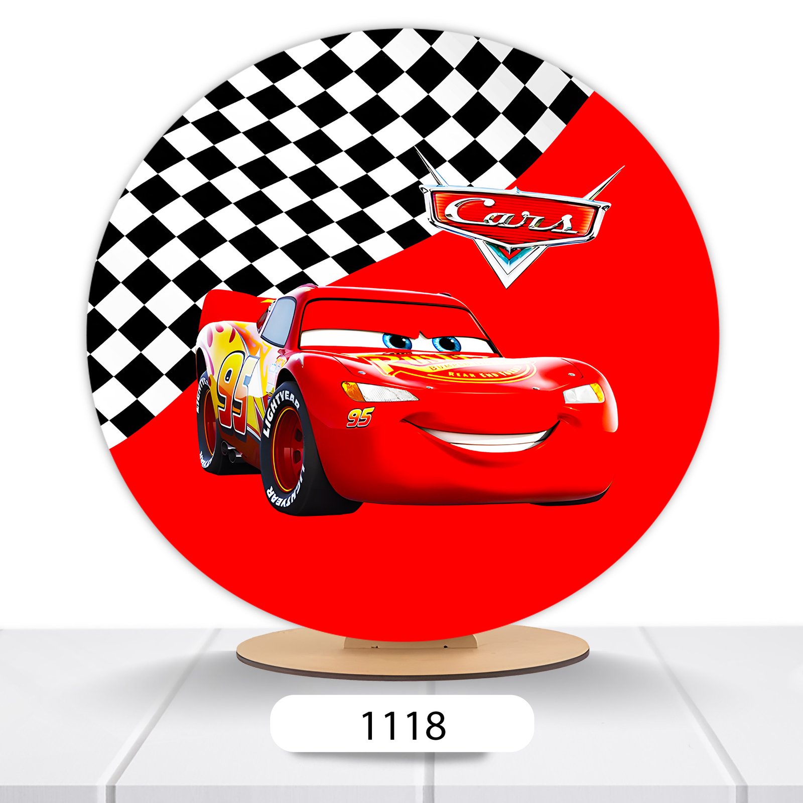 Painel Redondo Carros Pixar 50x50cm - Imagem 6
