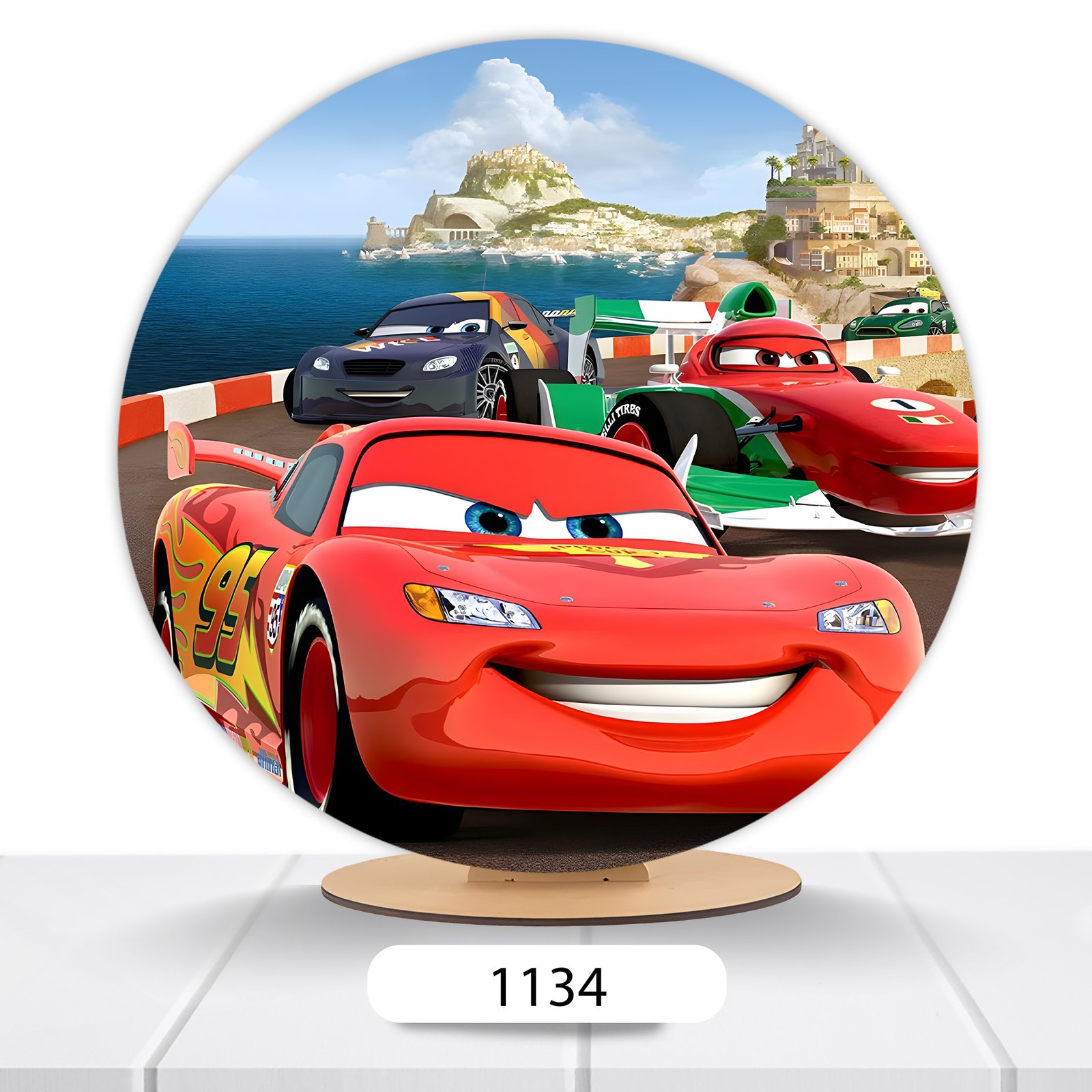 Painel Redondo Carros Pixar 50x50cm - Imagem 3