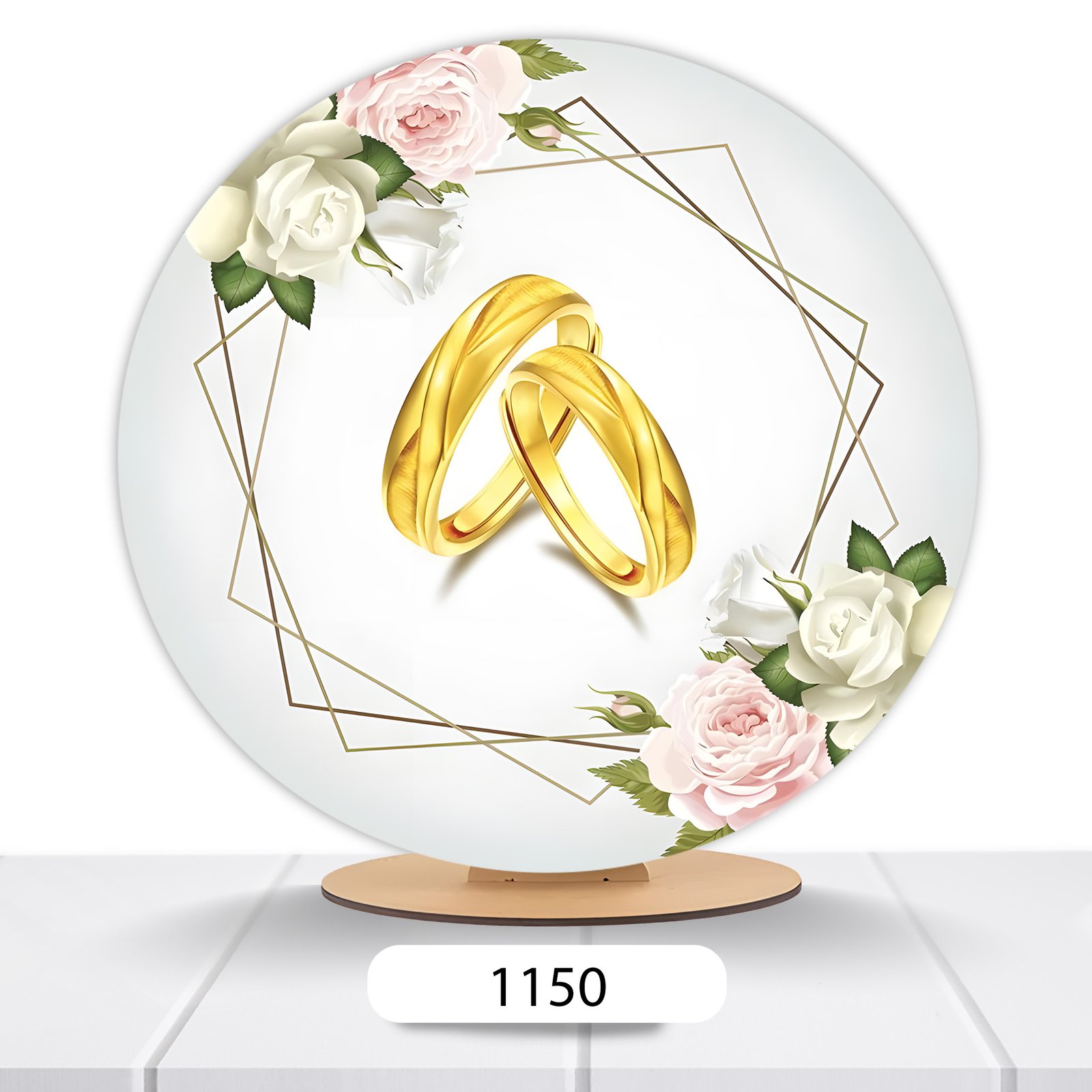 Painel Redondo Casamento 50x50cm - Imagem 4