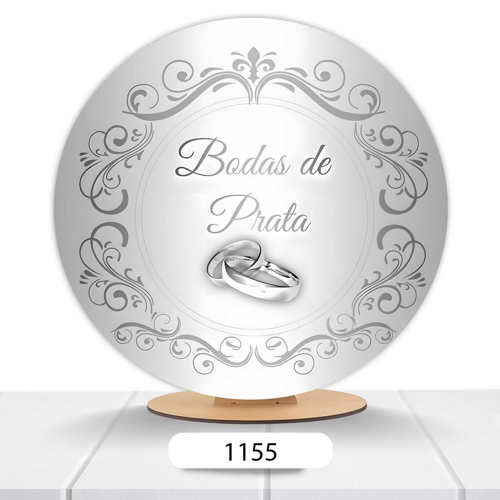Painel Redondo Casamento 50x50cm - Imagem 9