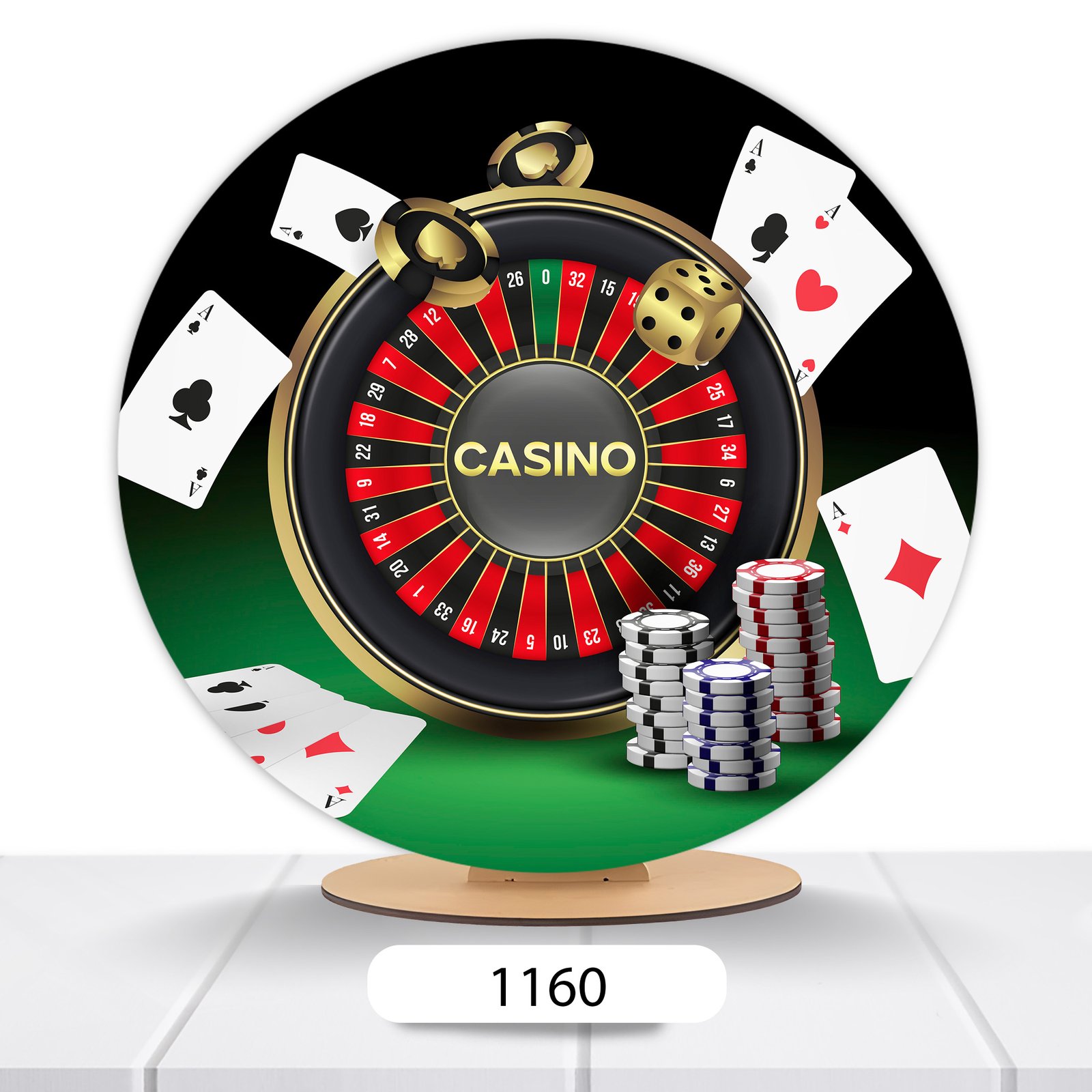 Painel Redondo Casino 50x50cm - Imagem 2