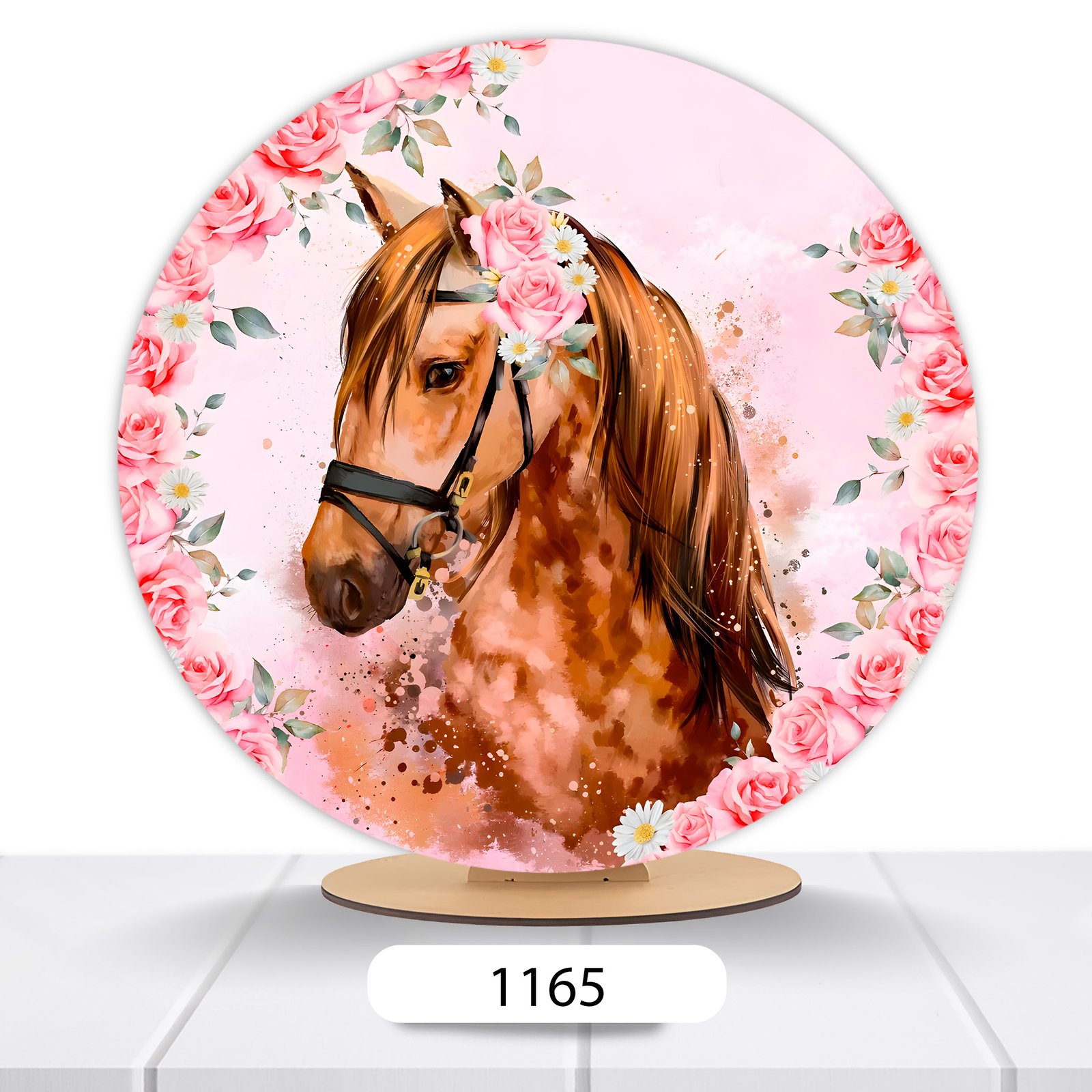 Painel Redondo Cavalos 50x50cm - Imagem 3