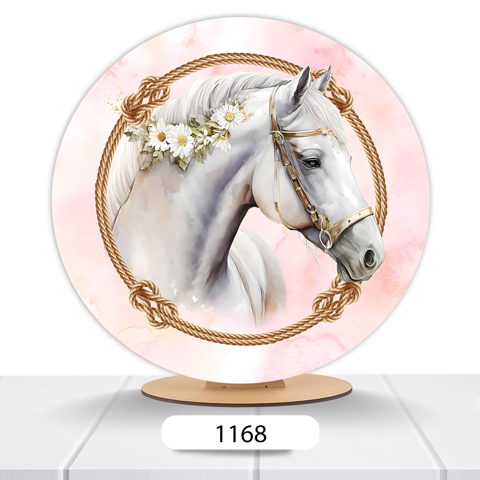 Painel Redondo Cavalos 50x50cm - Imagem 6