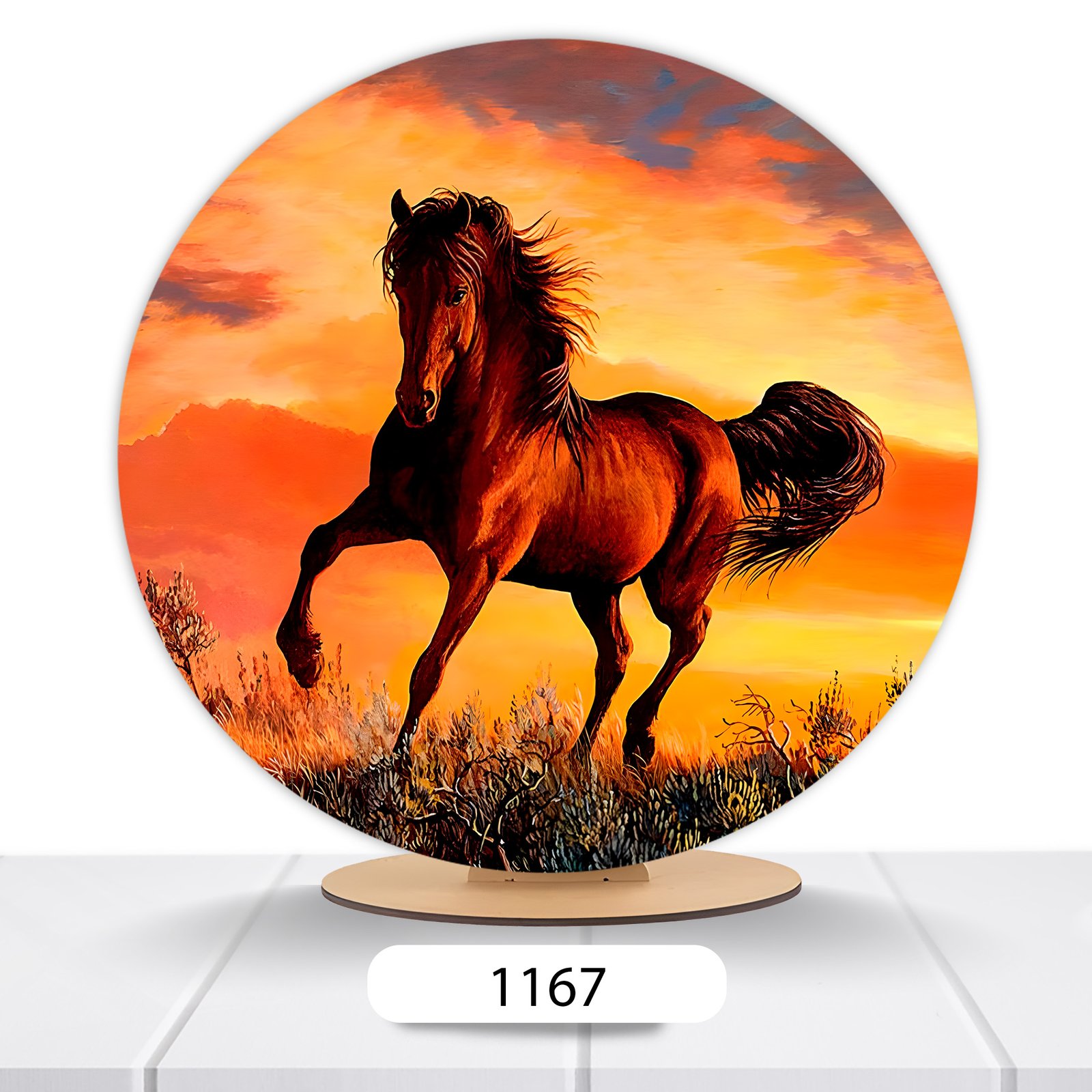 Painel Redondo Cavalos 50x50cm - Imagem 5