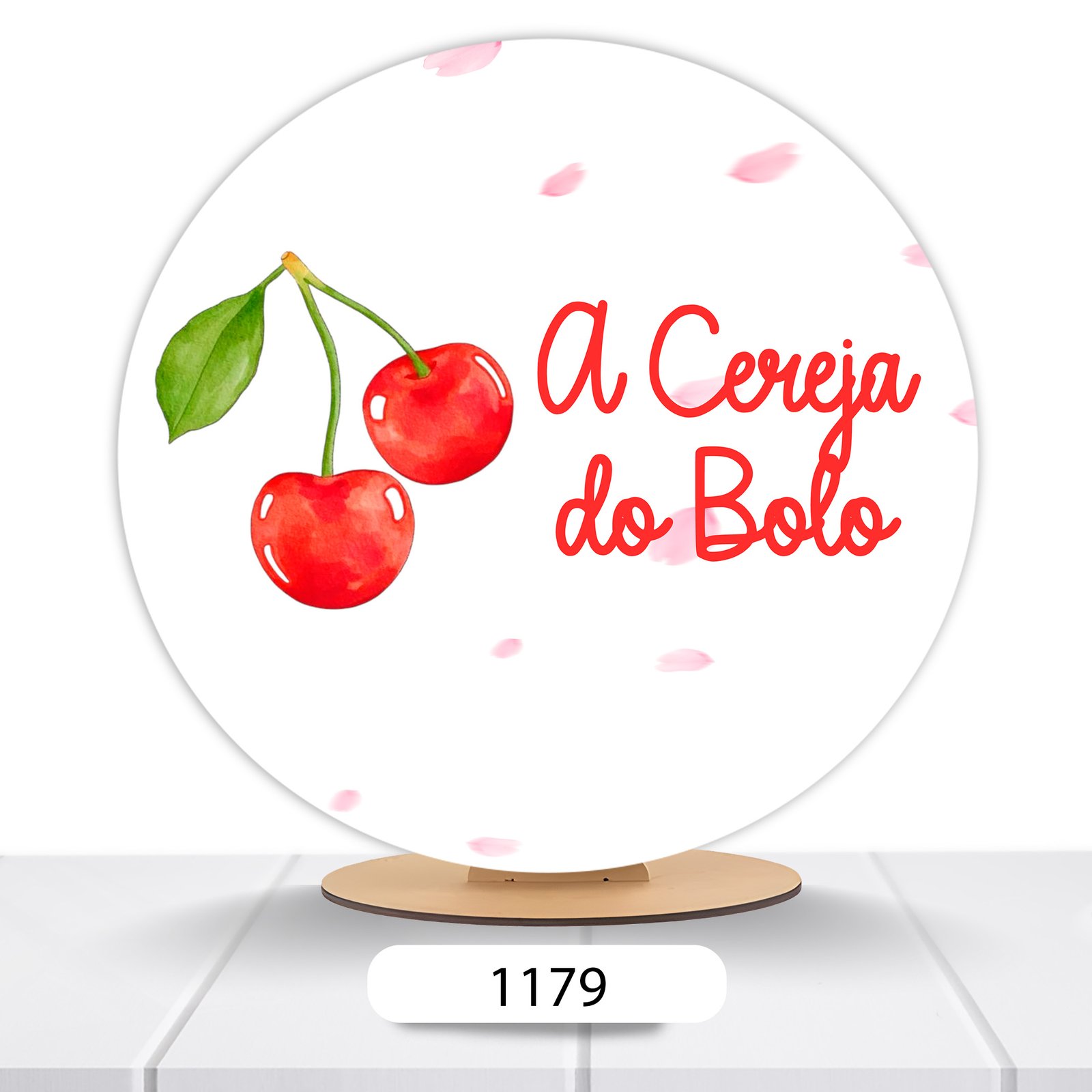 Painel Redondo Cereja 50x50cm