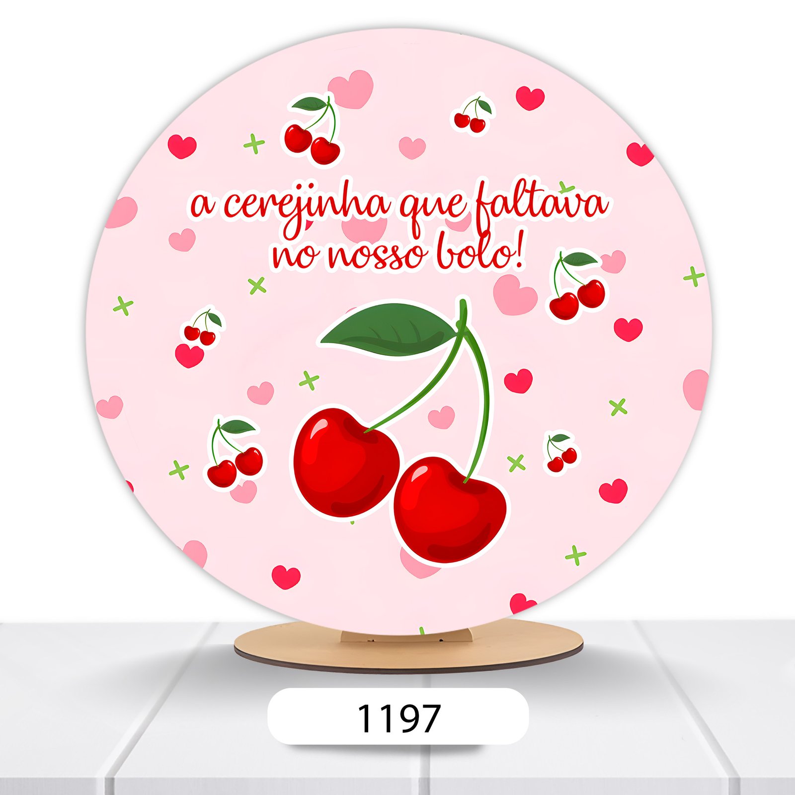 Painel Redondo Cereja 50x50cm - Imagem 19