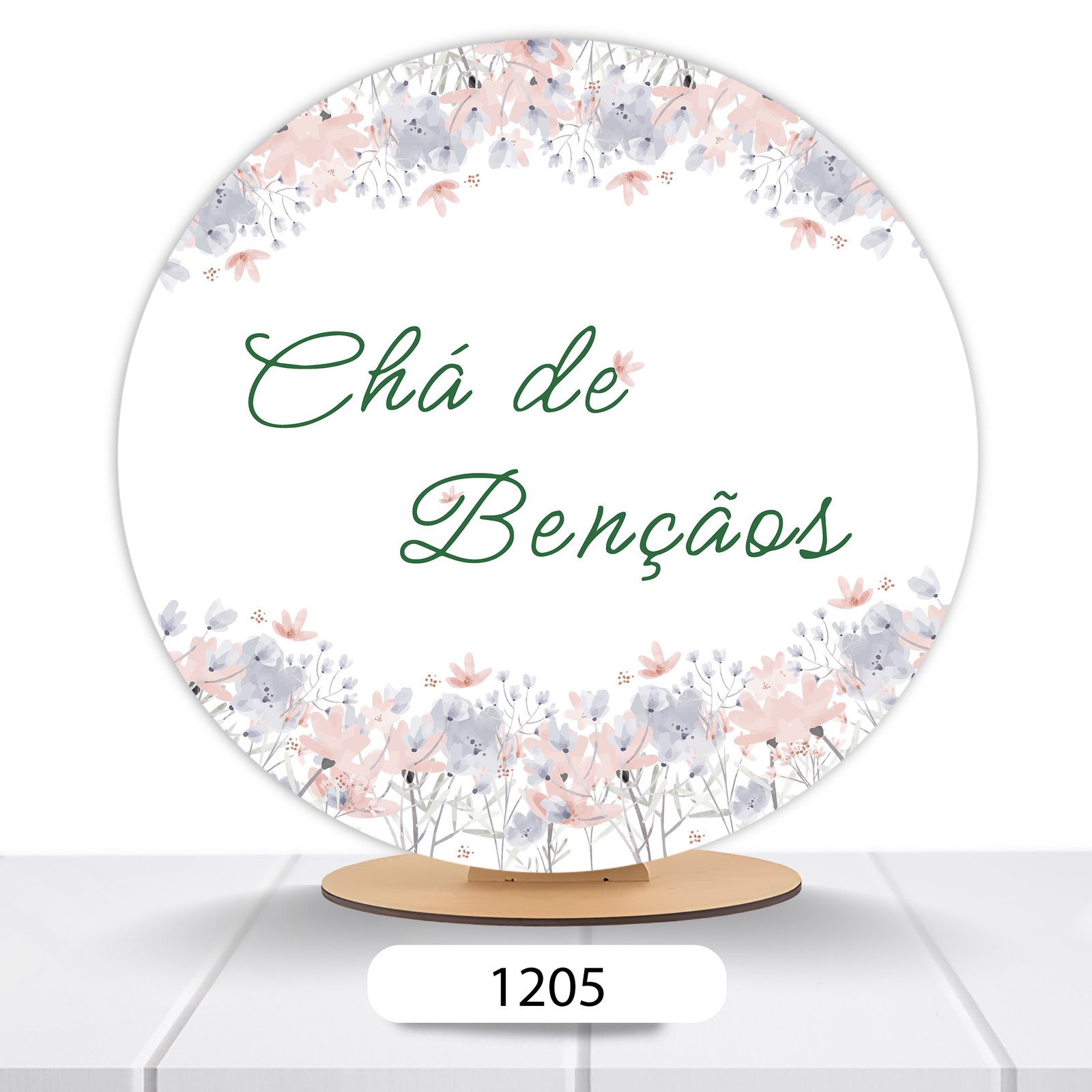 Painel Redondo Chá De Bençãos  50x50cm - Imagem 2