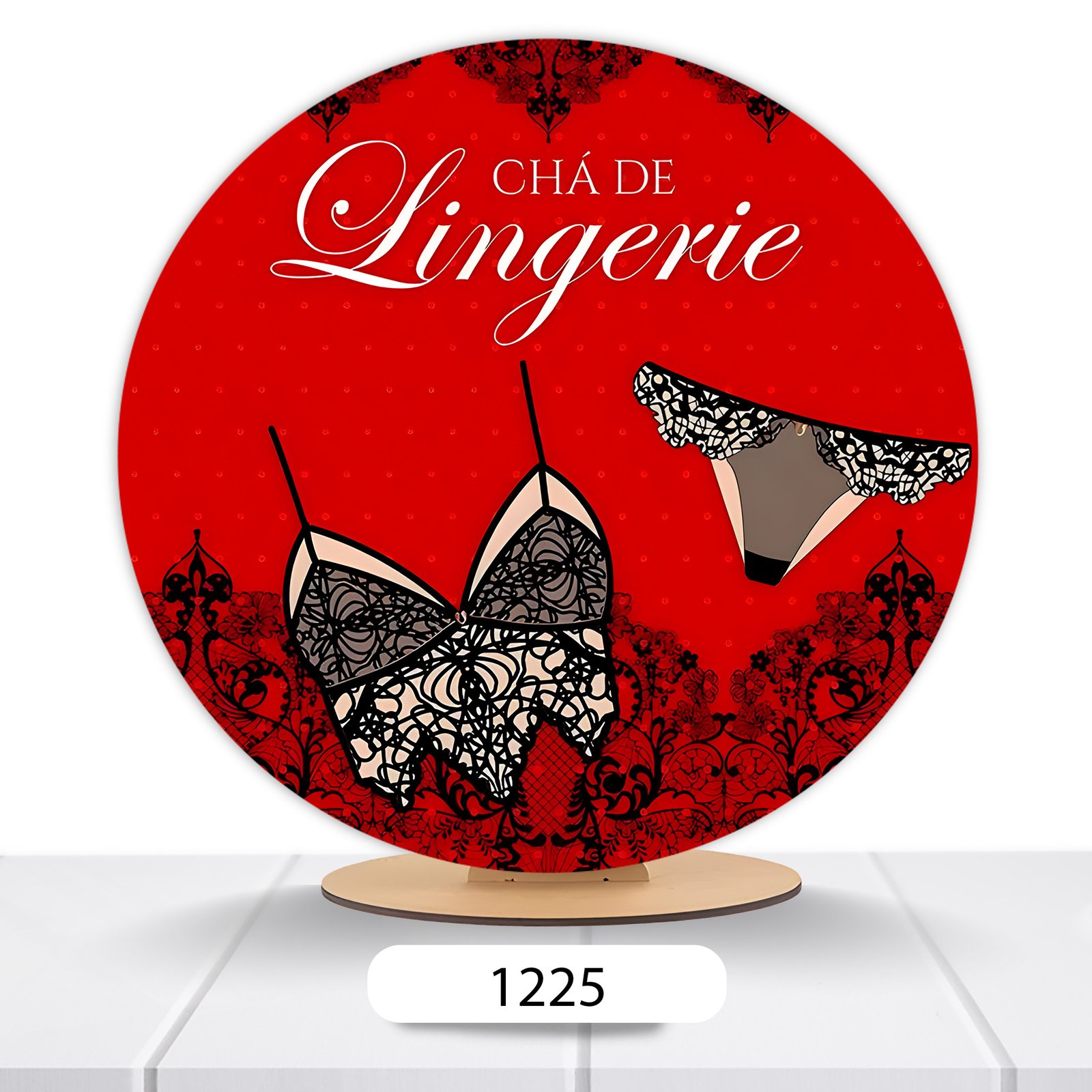 Painel Redondo Chá De Lingerie 50x50cm - Imagem 4