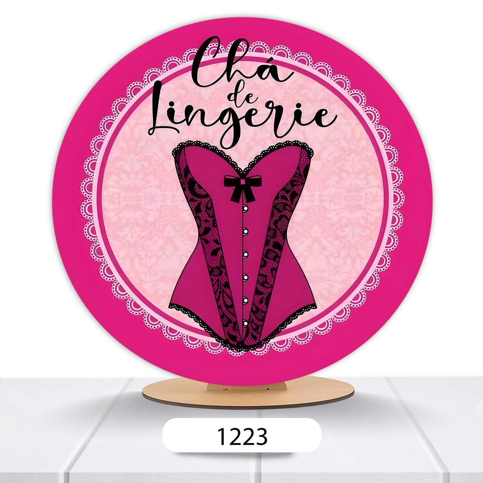 Painel Redondo Chá De Lingerie 50x50cm - Imagem 2