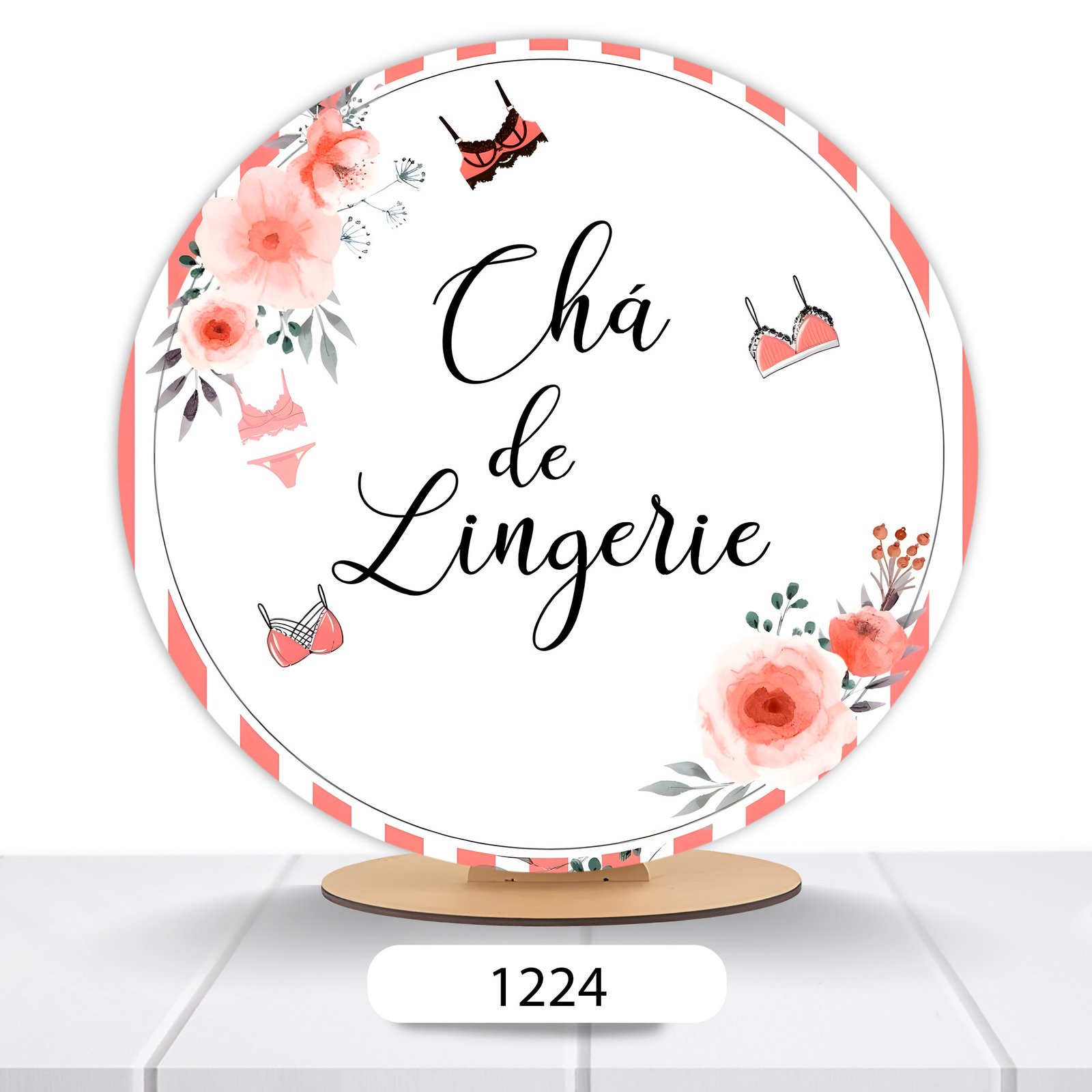 Painel Redondo Chá De Lingerie 50x50cm - Imagem 3