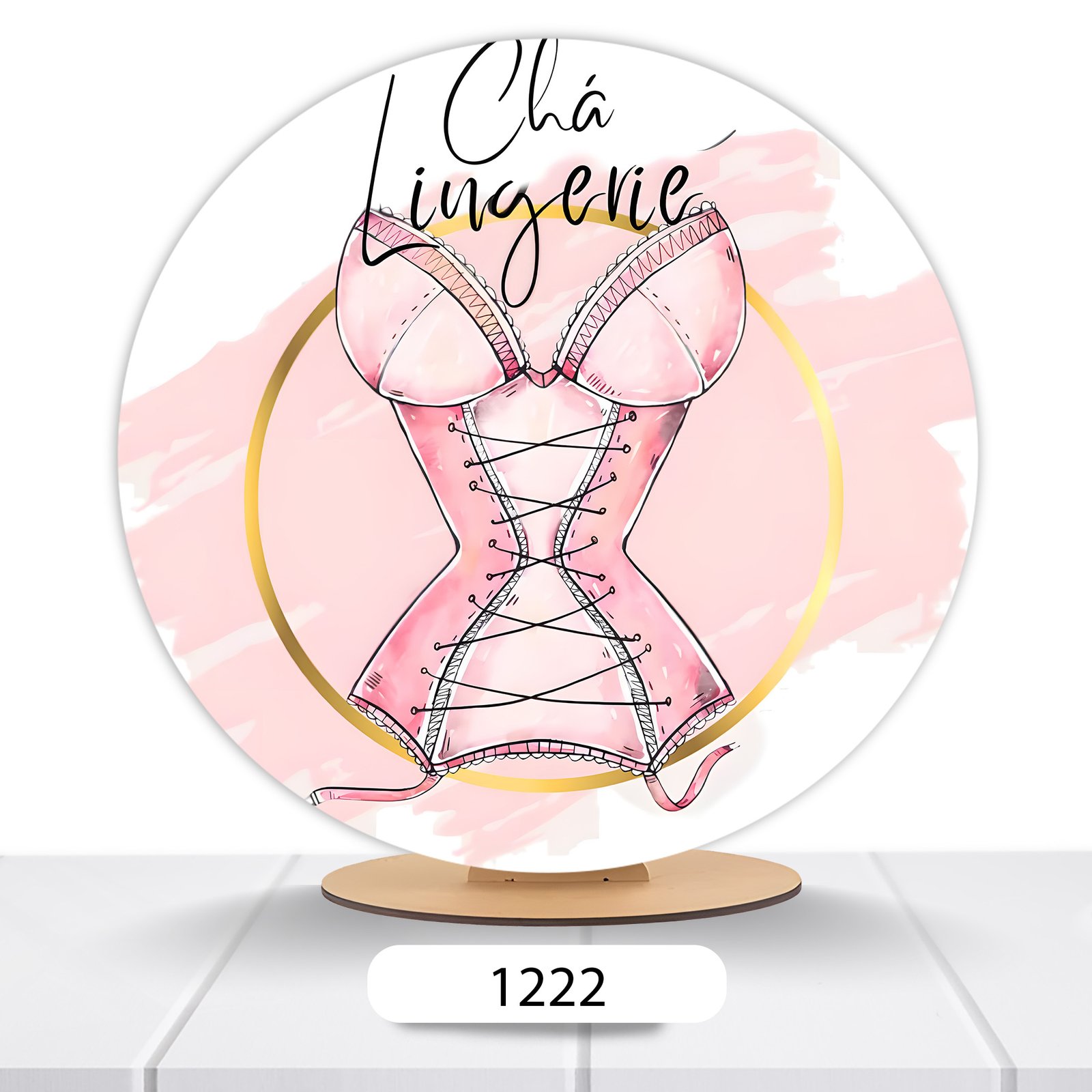 Painel Redondo Chá De Lingerie 50x50cm