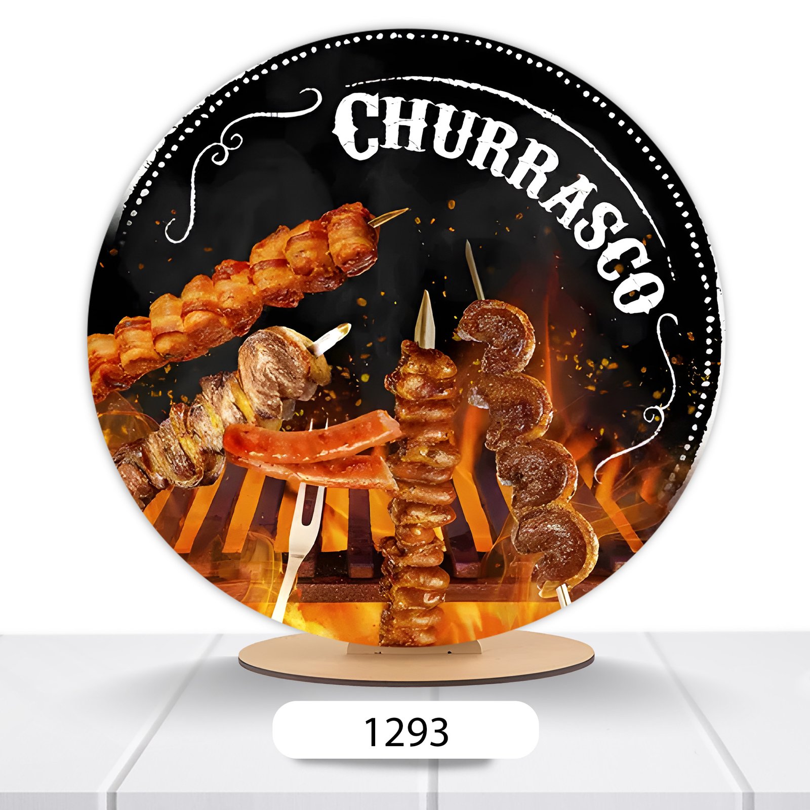 Painel Redondo Churrasco 50x50cm - Imagem 2