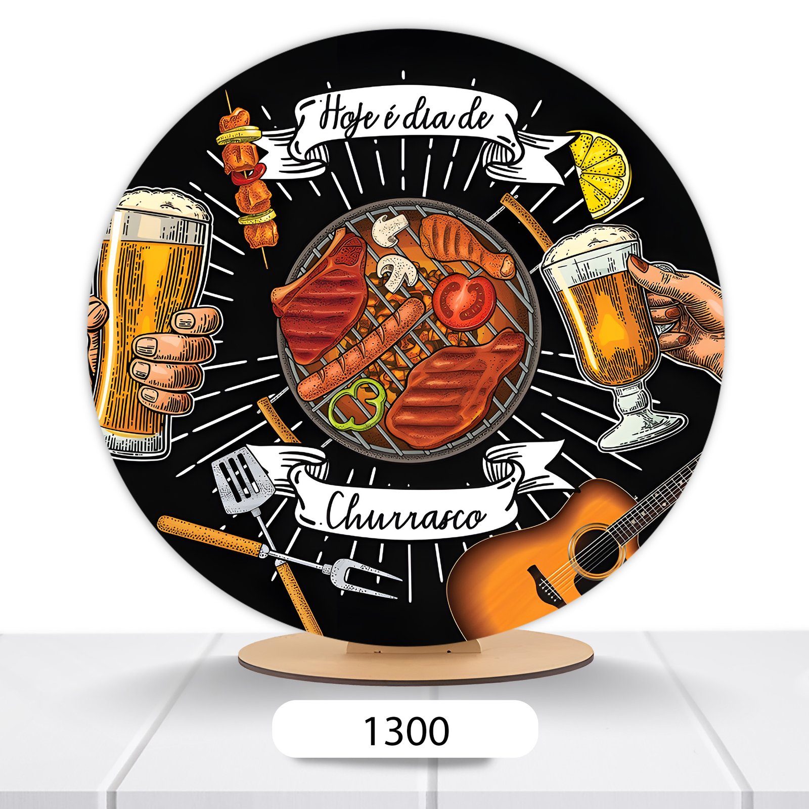 Painel Redondo Churrasco 50x50cm - Imagem 9