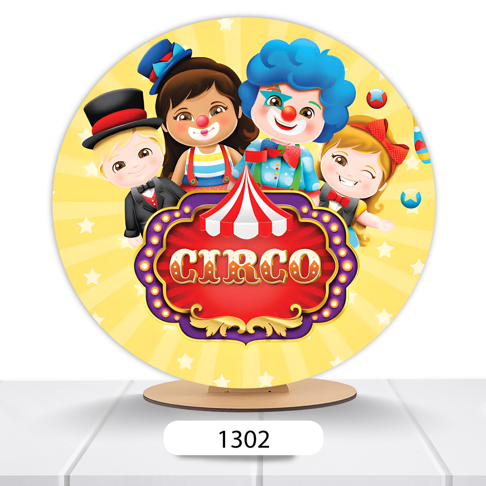 Painel Redondo Circo 50x50cm