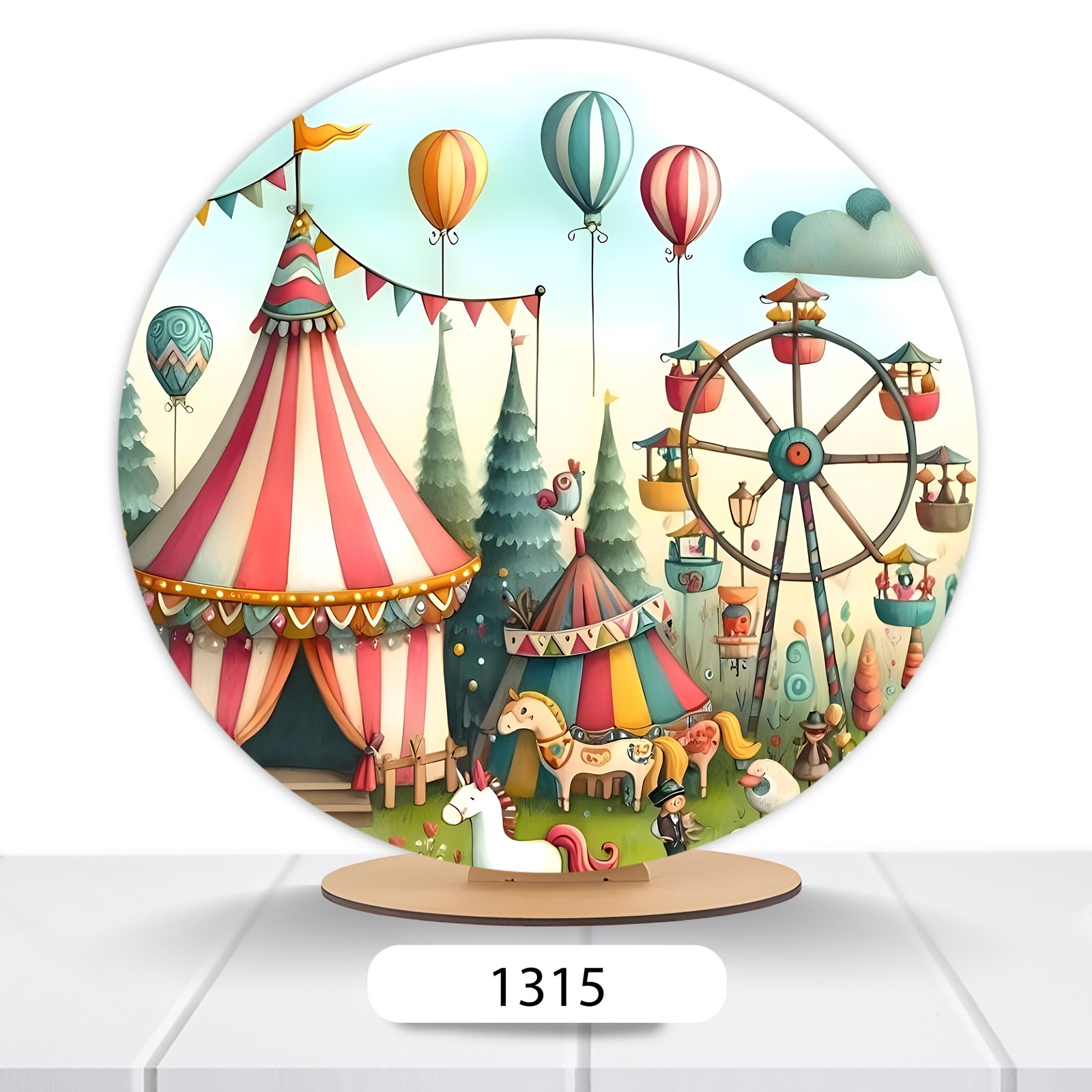 Painel Redondo Circo 50x50cm - Imagem 14