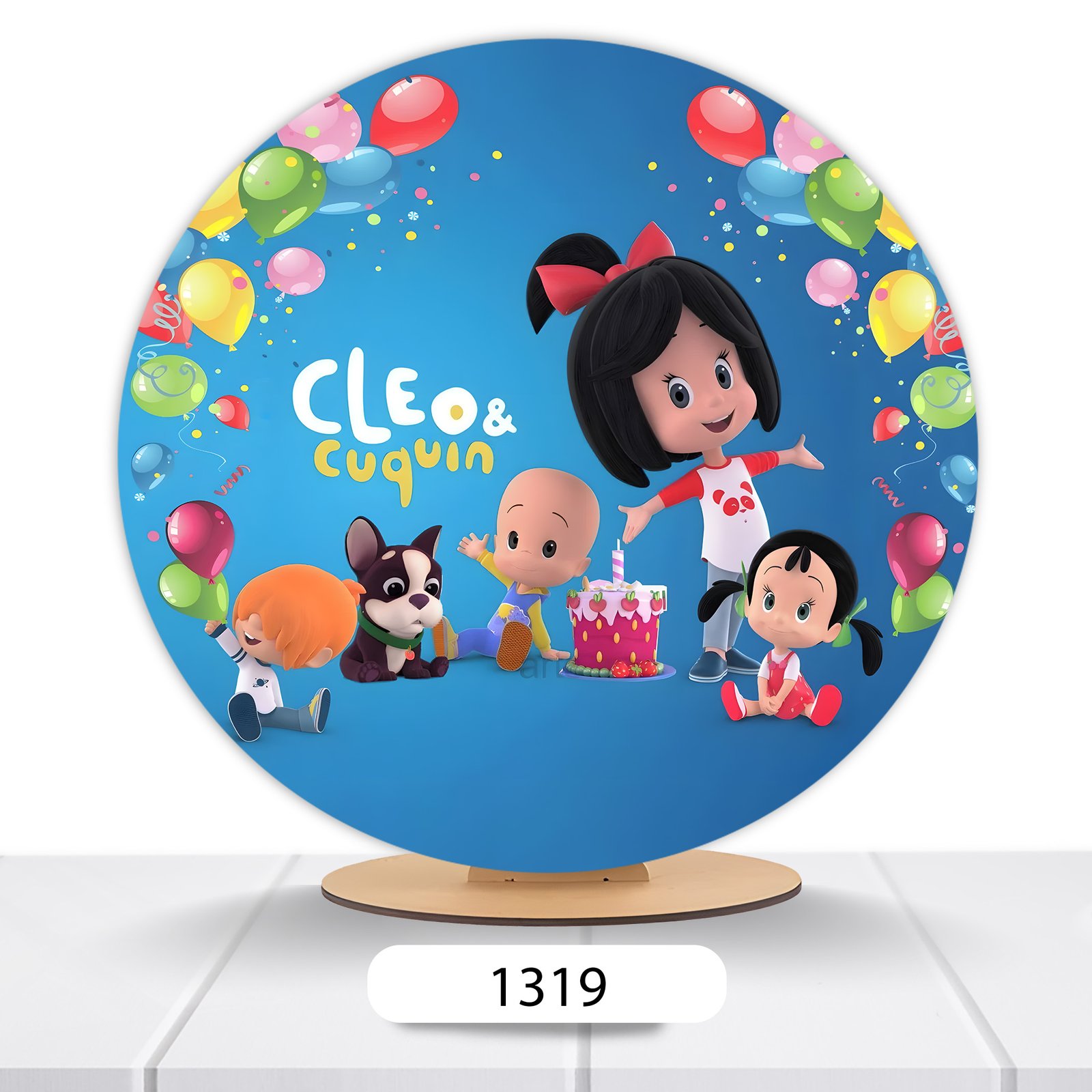 Painel Redondo Cleo e Cuquin 50x50cm