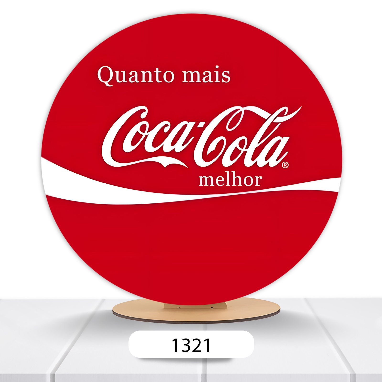Painel Redondo Coca-Cola 50x50cm