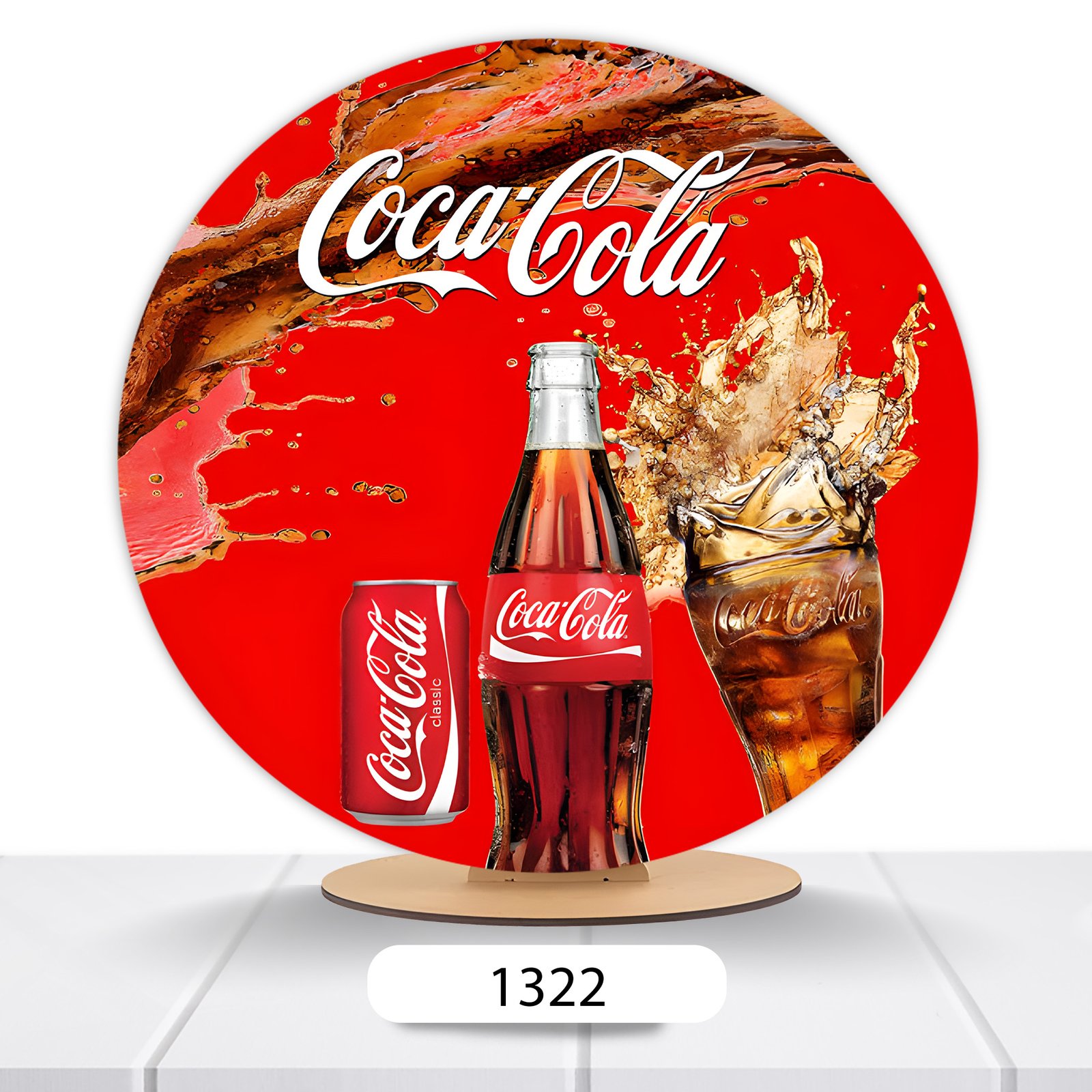 Painel Redondo Coca-Cola 50x50cm - Imagem 2