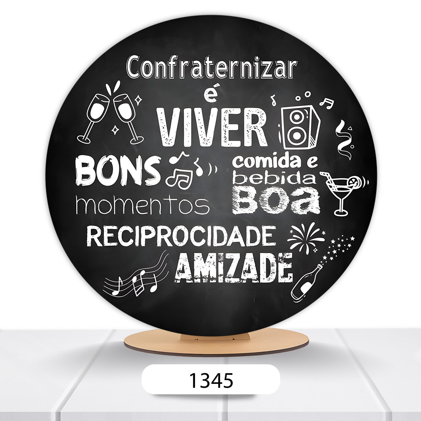 Painel Redondo Confraternização 50x50cm - Imagem 12