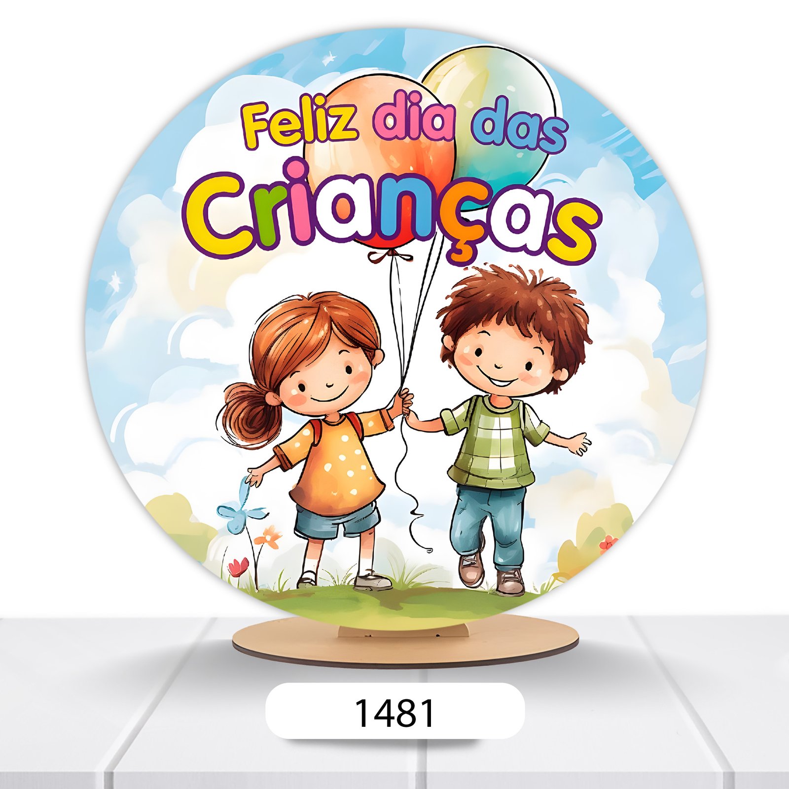 Painel Redondo Dia Das Crianças 50x50cm