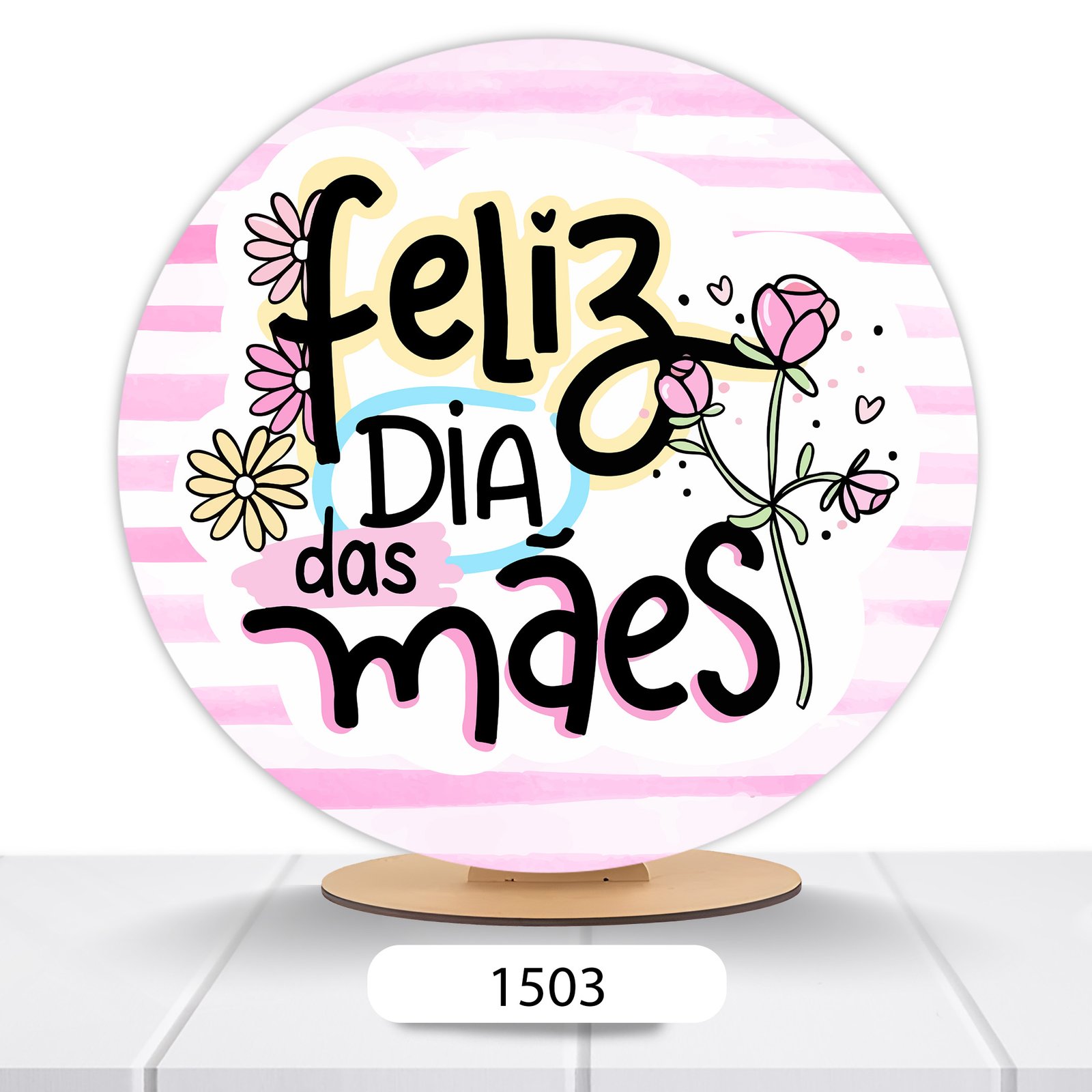 Painel Redondo Dia Das Mães 50x50cm - Imagem 10