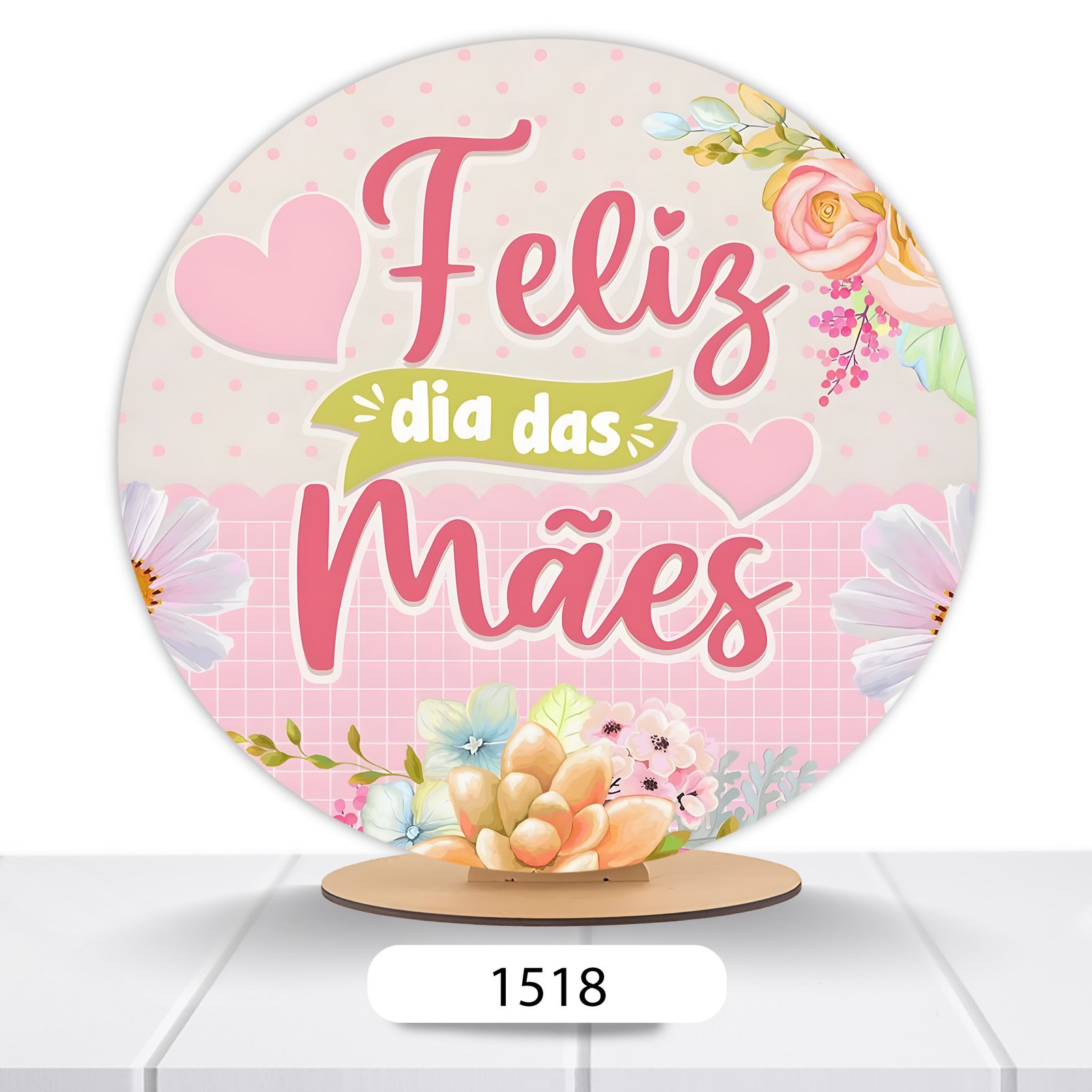 Painel Redondo Dia Das Mães 50x50cm - Imagem 6