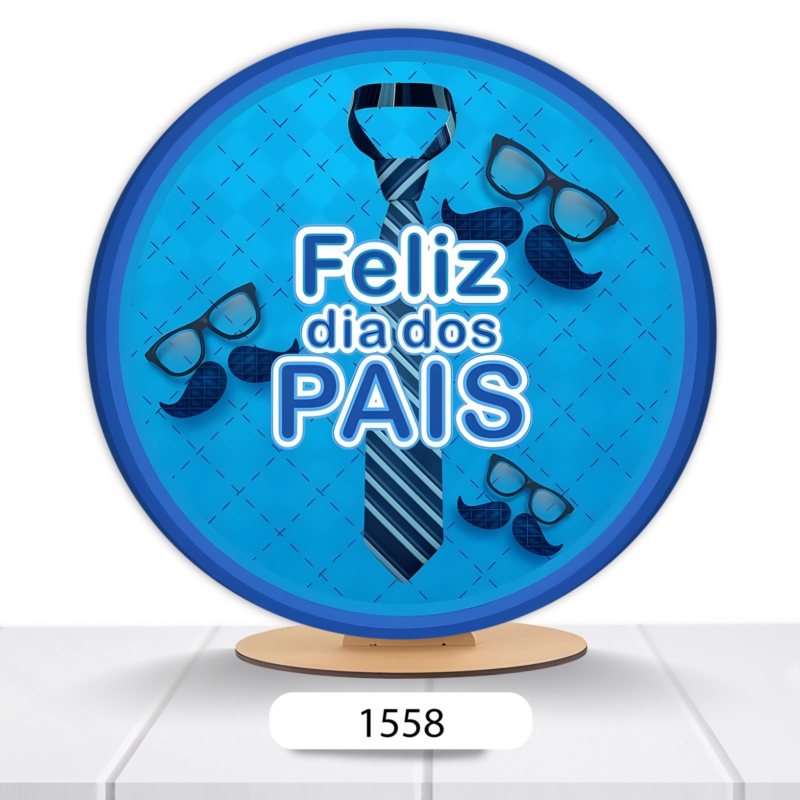Painel Redondo Dia Dos Pais 50x50cm - Imagem 1