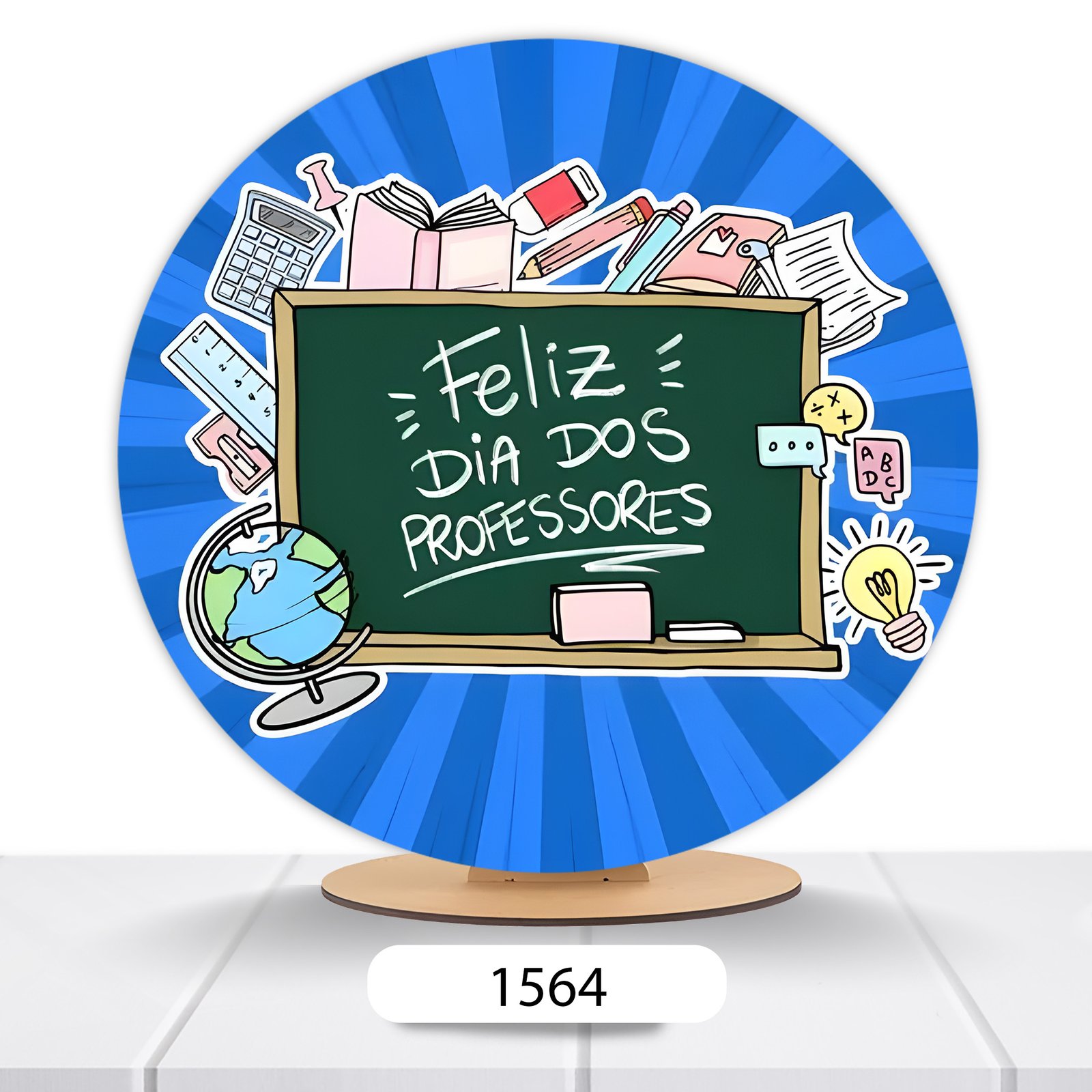 Painel Redondo Dia Dos Professores 50x50cm - Imagem 2