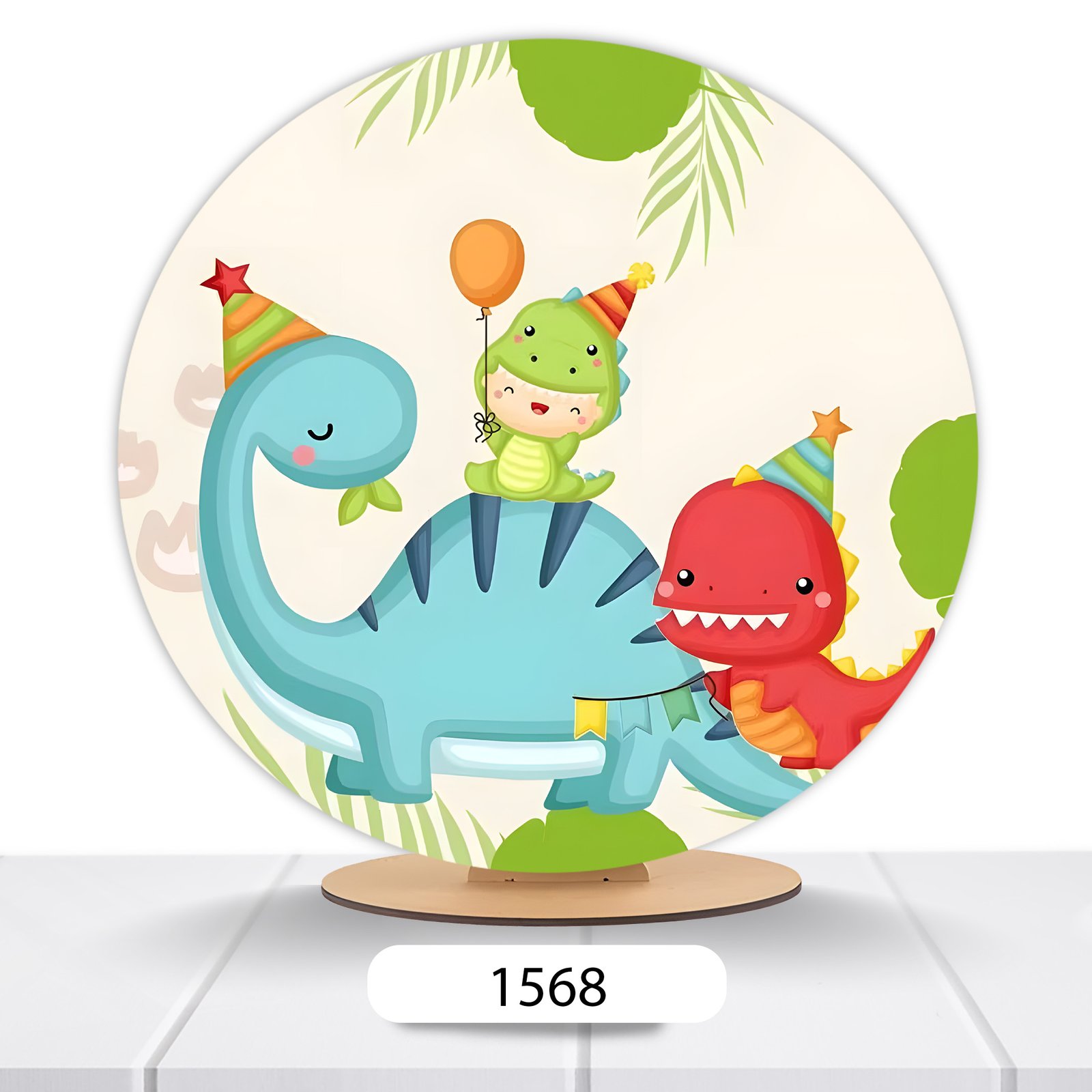 Painel Redondo Dino Baby 50x50cm
