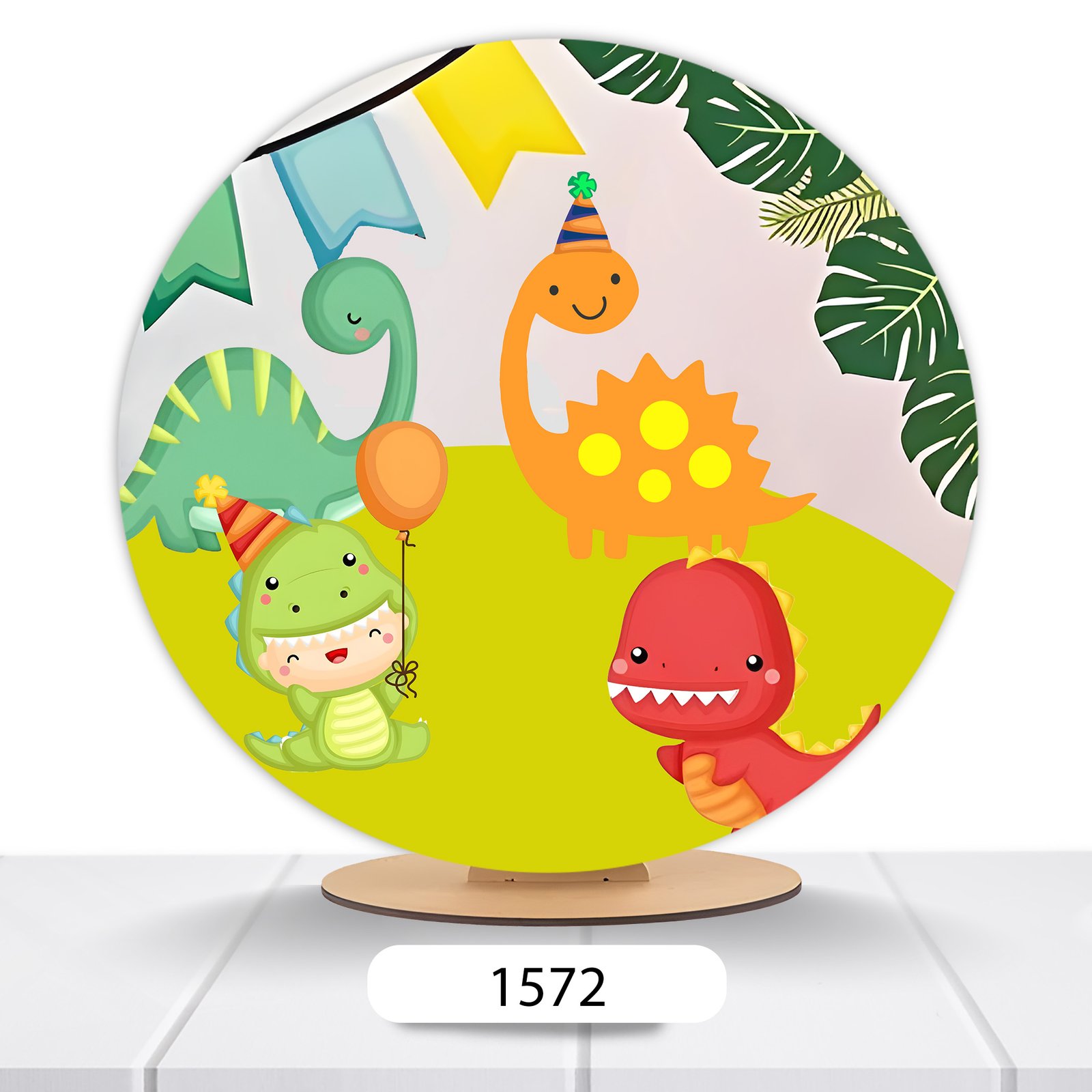 Painel Redondo Dino Baby 50x50cm - Imagem 5