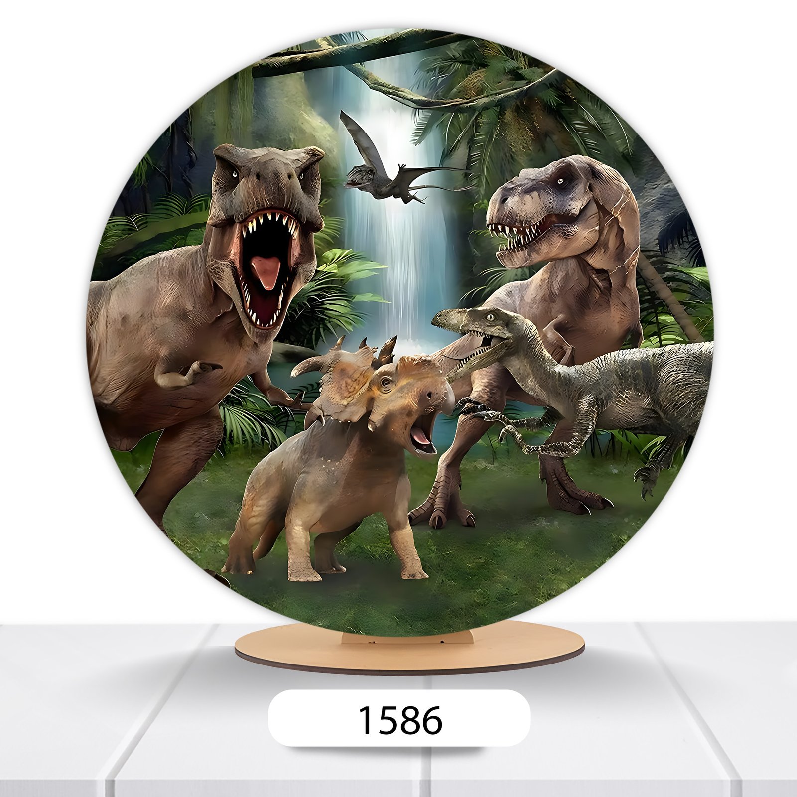 Painel Redondo Dinossauros 50x50cm - Imagem 13