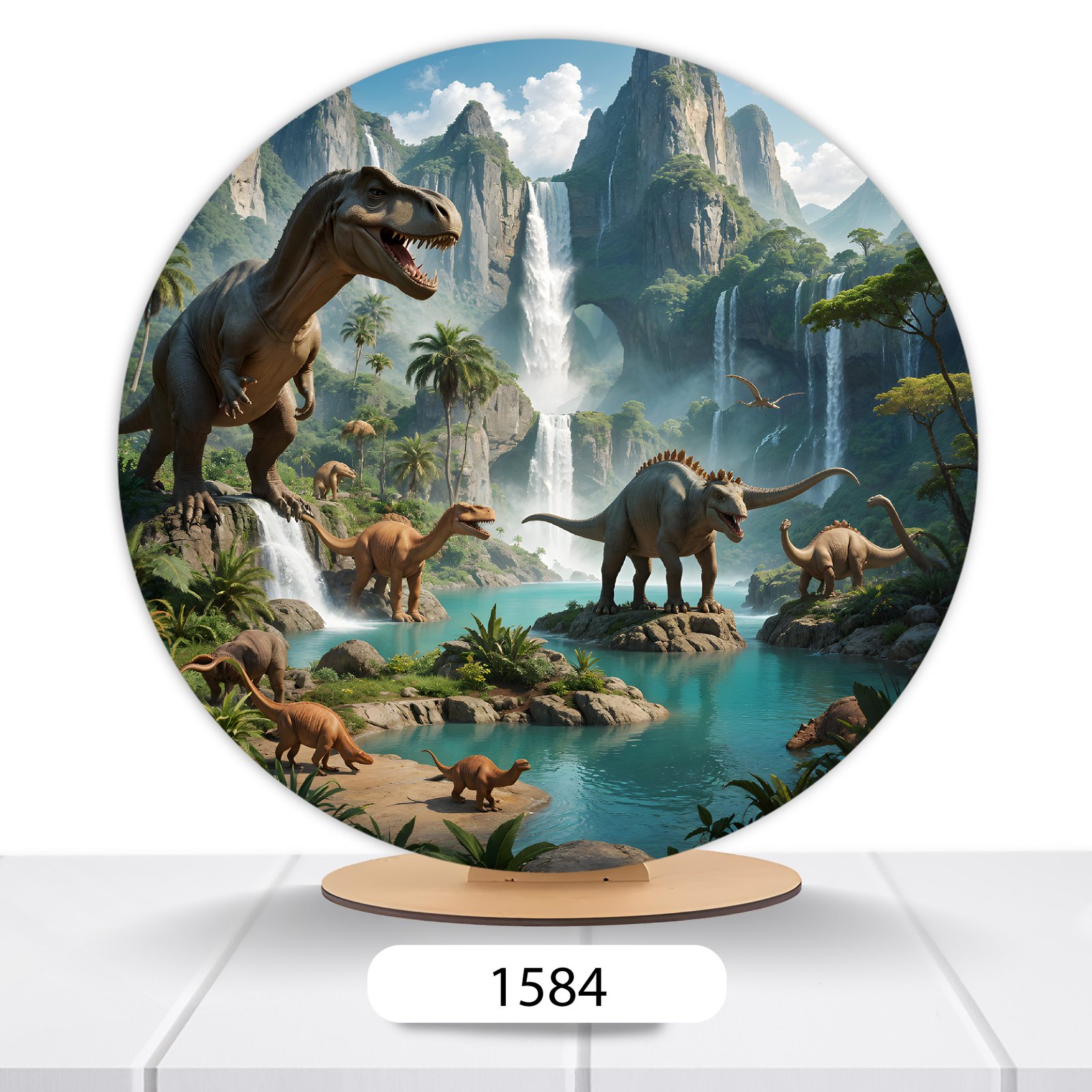 Painel Redondo Dinossauros 50x50cm - Imagem 11