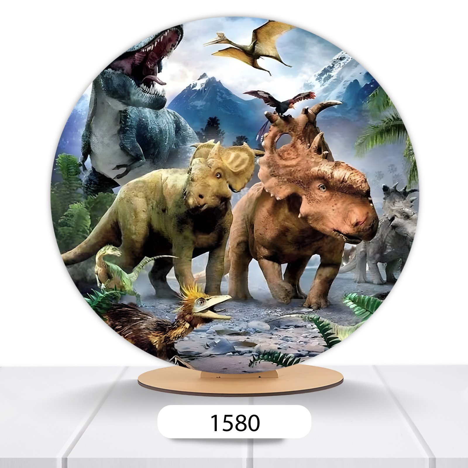 Painel Redondo Dinossauros 50x50cm - Imagem 7