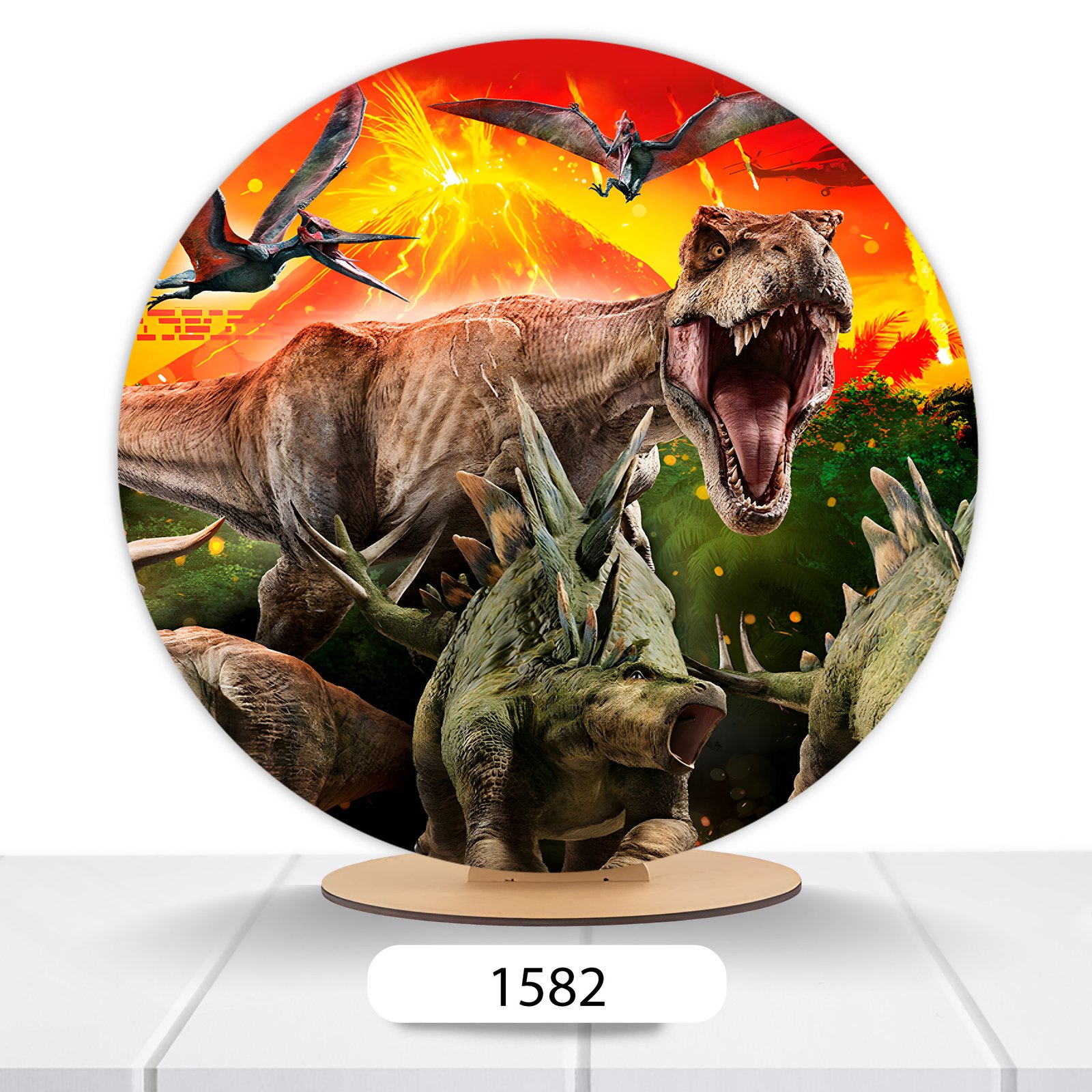 Painel Redondo Dinossauros 50x50cm - Imagem 9