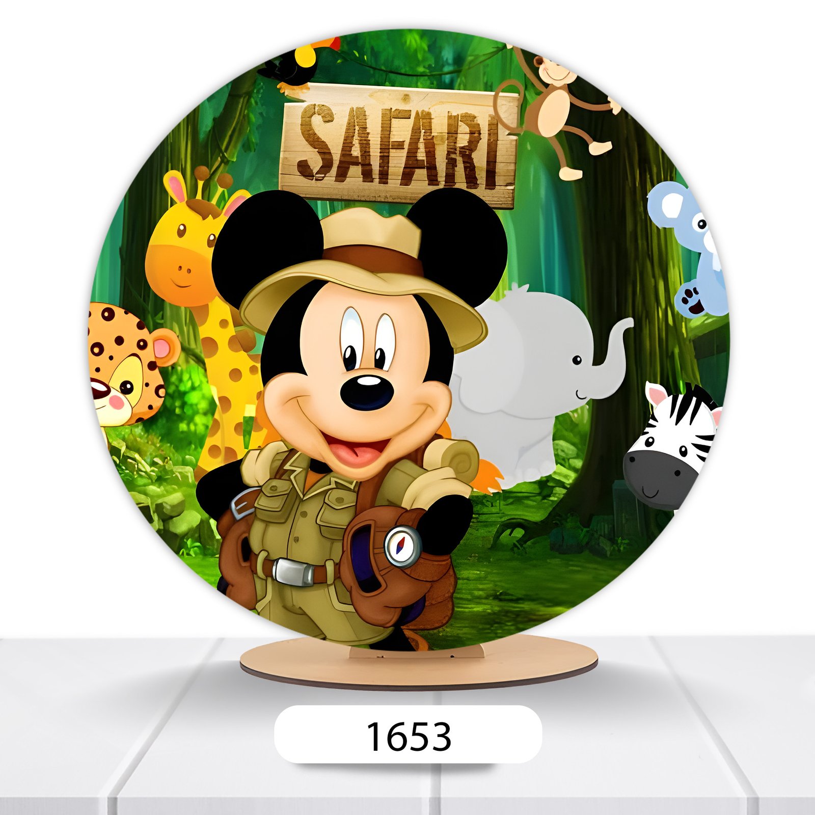 Painel Redondo Mickey 50x50cm