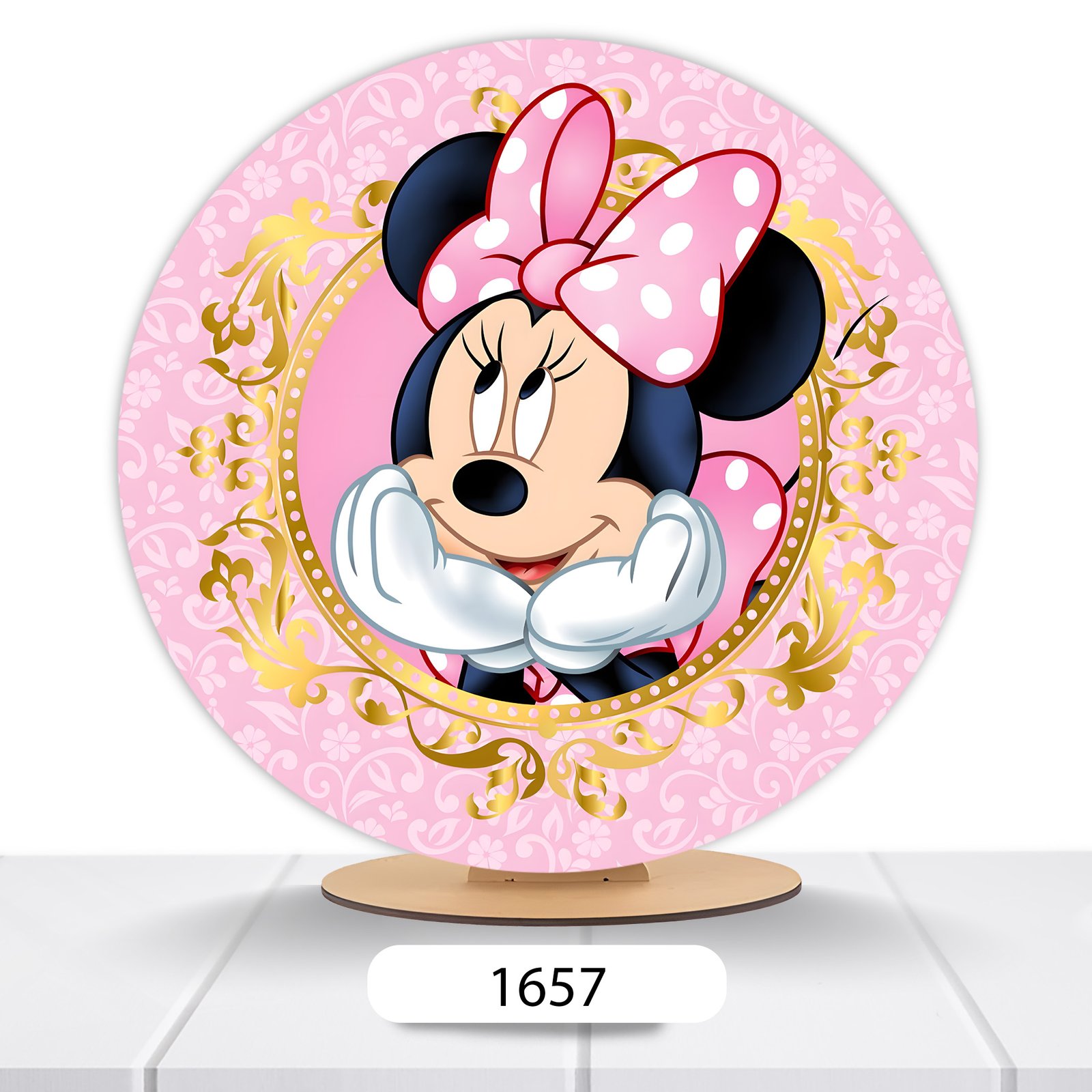 Painel Redondo Minnie 50x50cm - Imagem 3