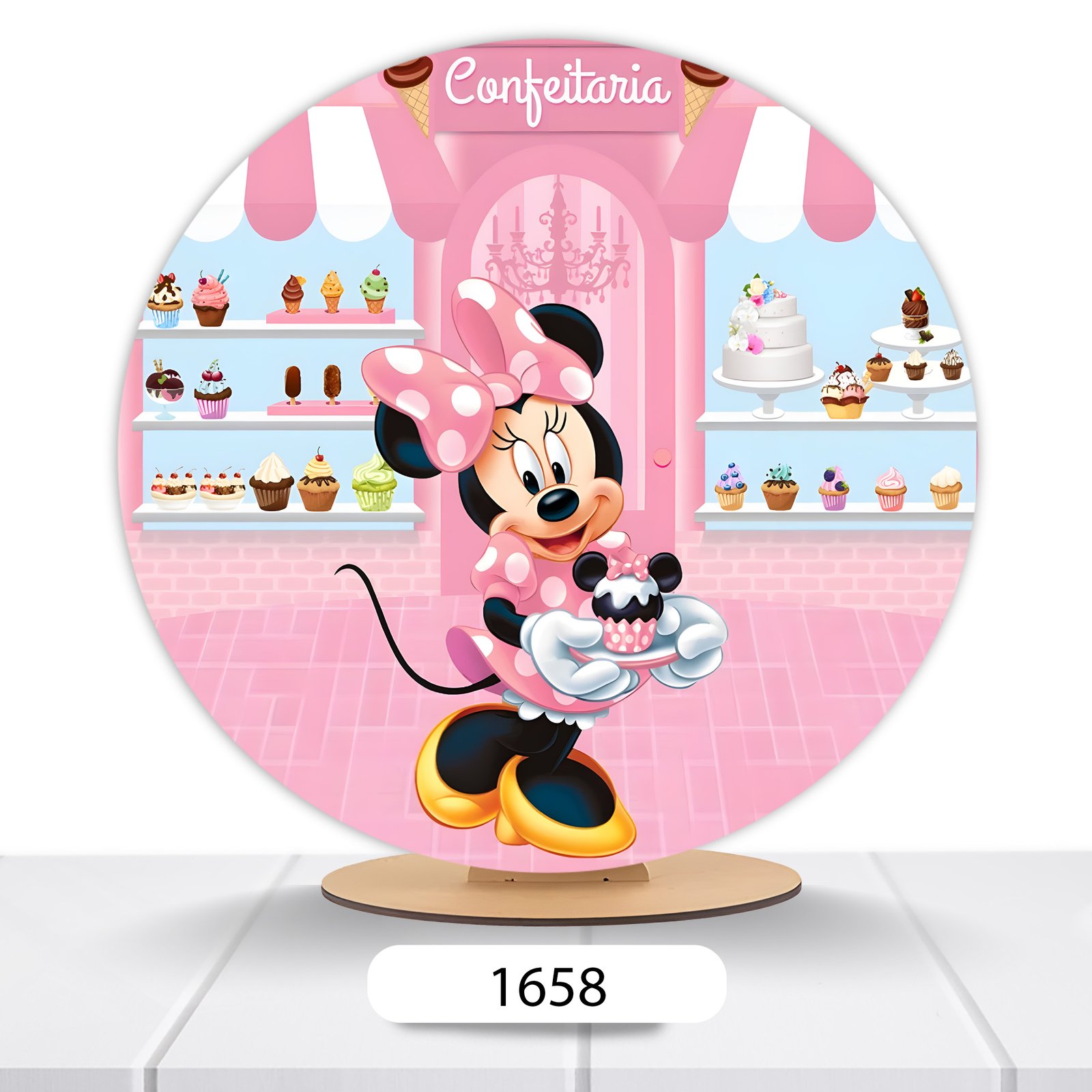 Painel Redondo Minnie 50x50cm - Imagem 4