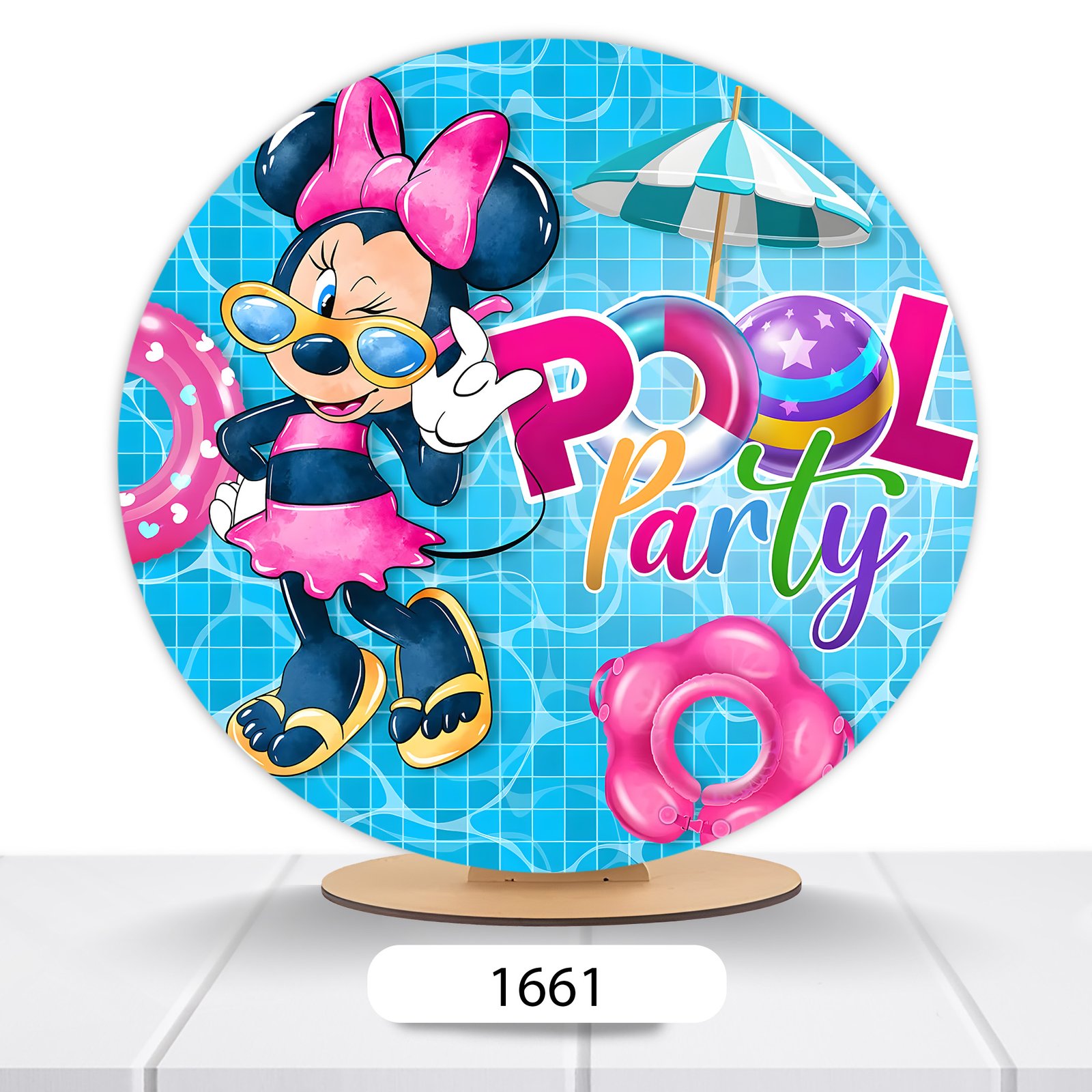 Painel Redondo Minnie 50x50cm - Imagem 7