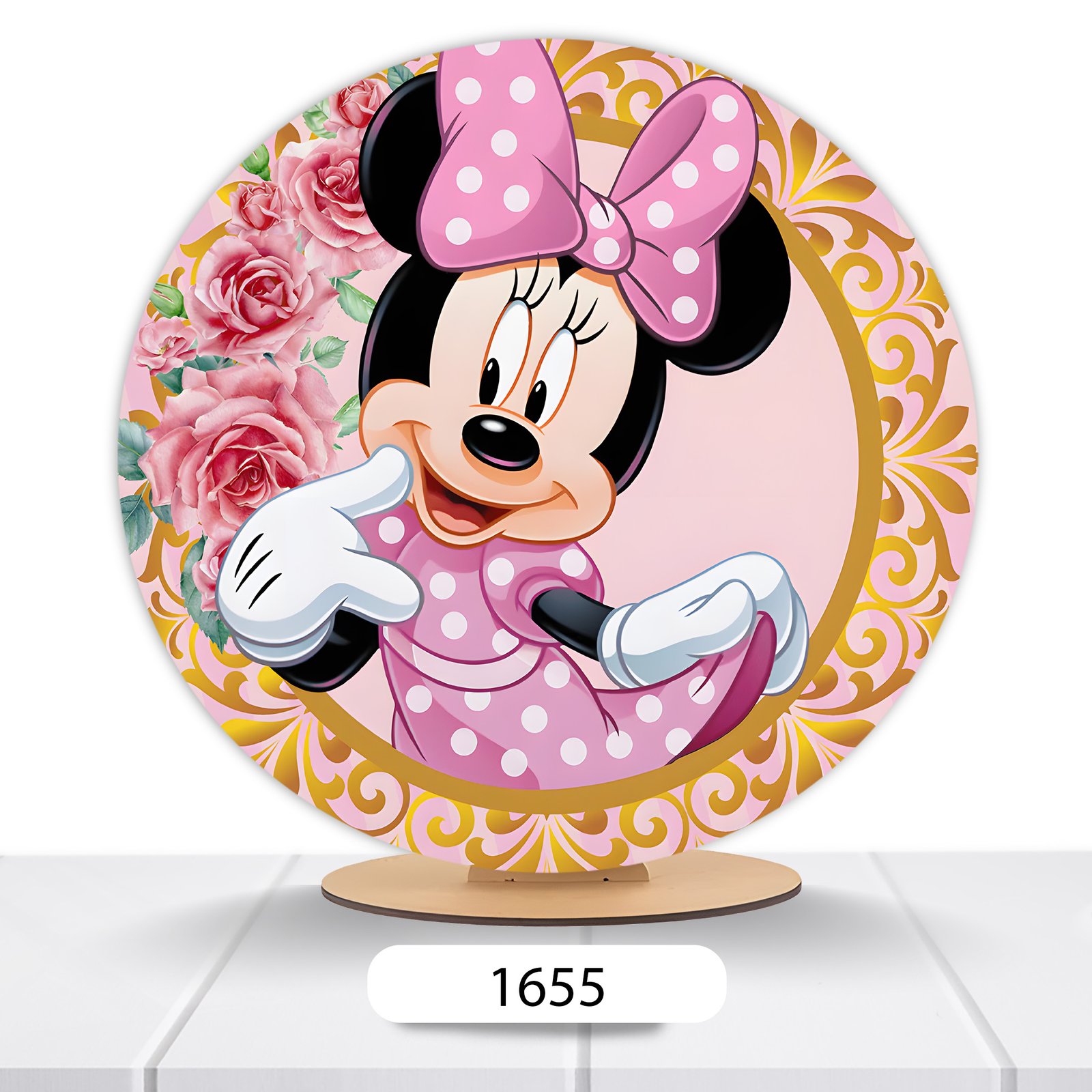 Painel Redondo Minnie 50x50cm