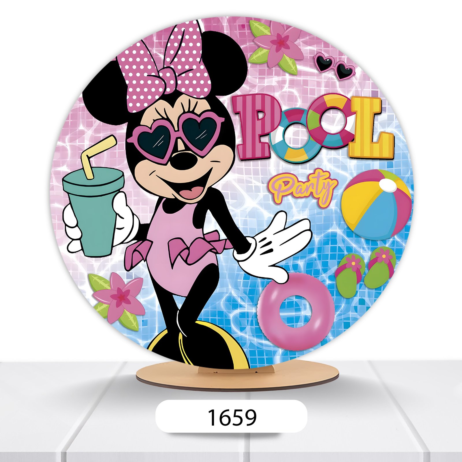 Painel Redondo Minnie 50x50cm - Imagem 5