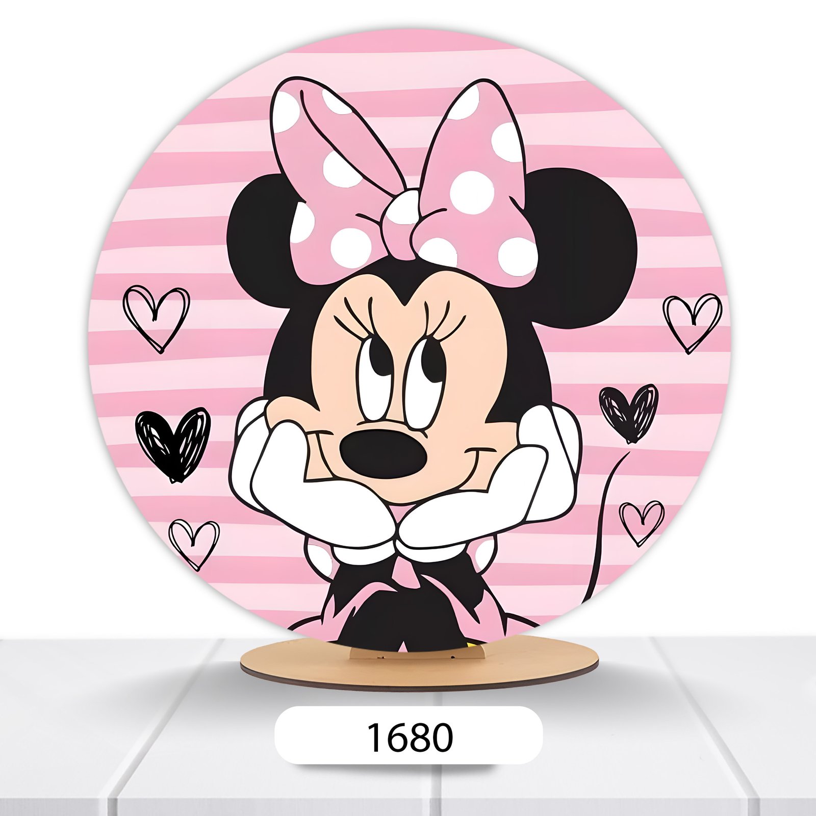 Painel Redondo Minnie 50x50cm - Imagem 7