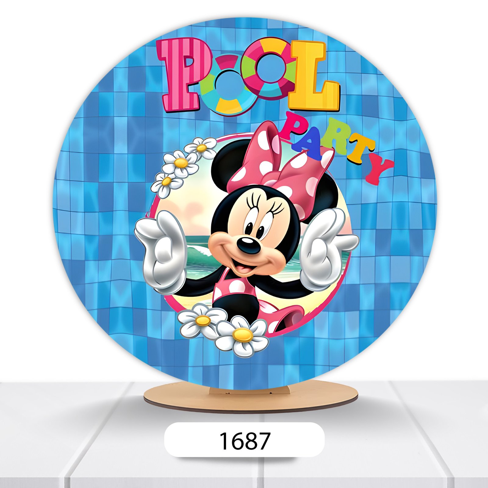 Painel Redondo Minnie 50x50cm - Imagem 14