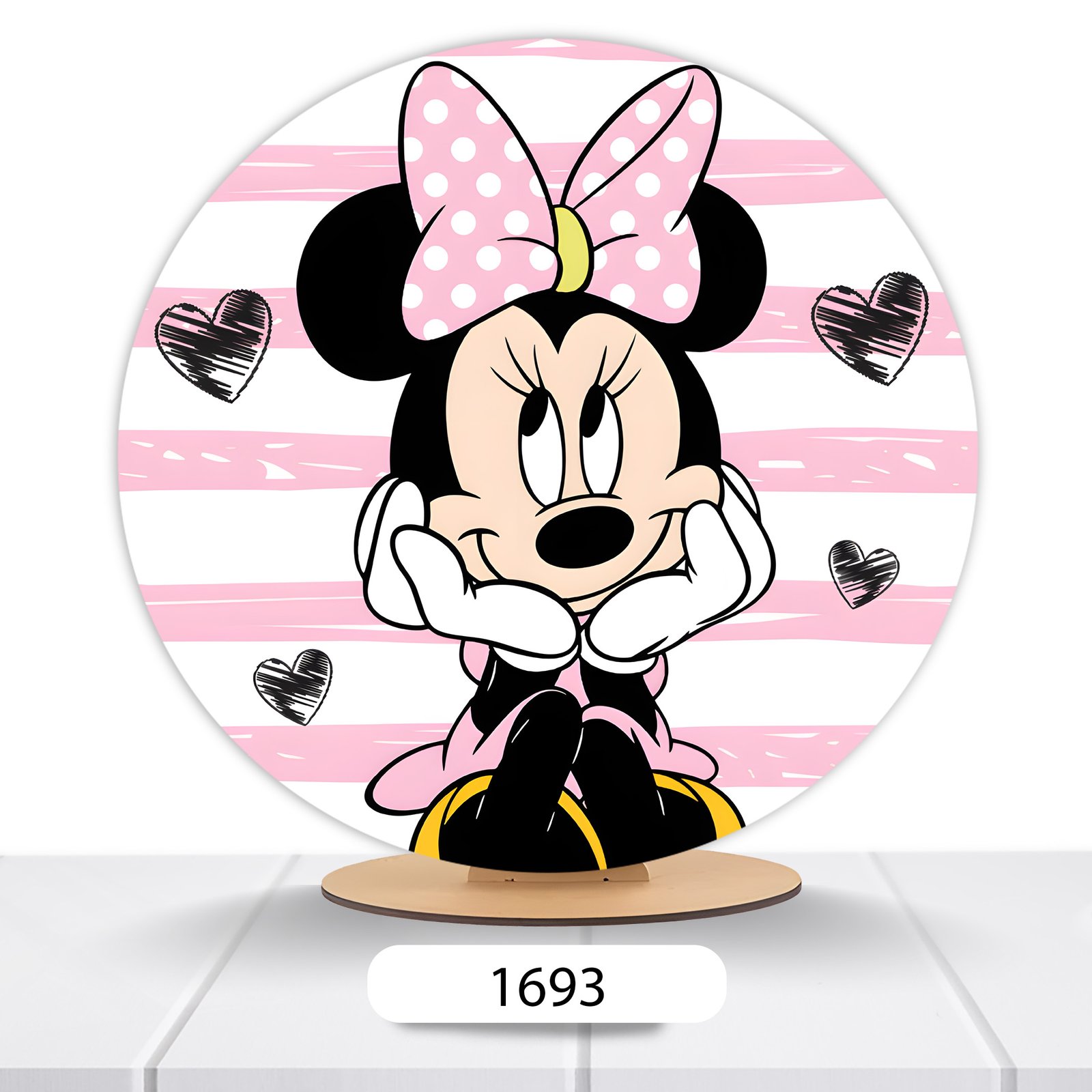 Painel Redondo Minnie 50x50cm