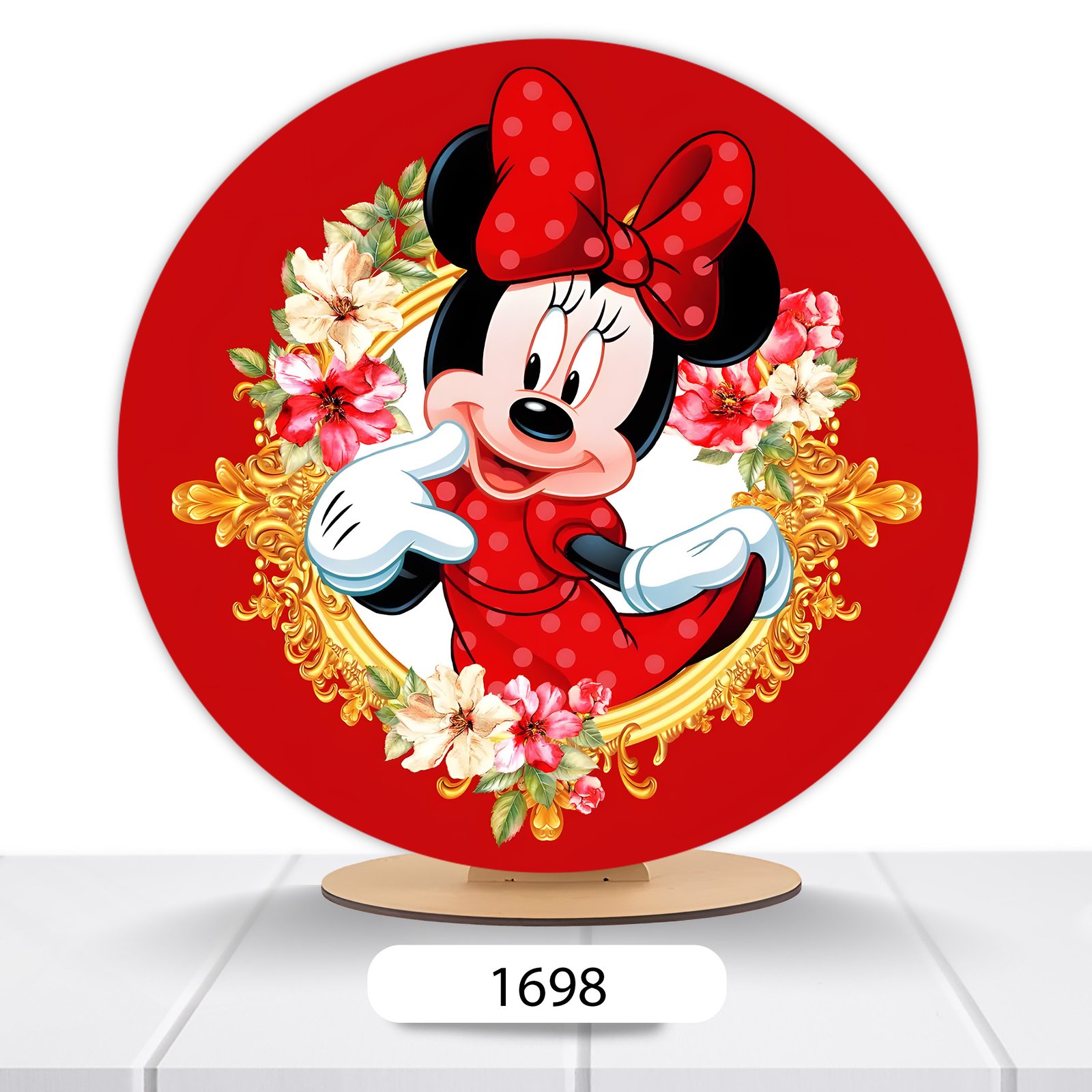 Painel Redondo Minnie 50x50cm - Imagem 6
