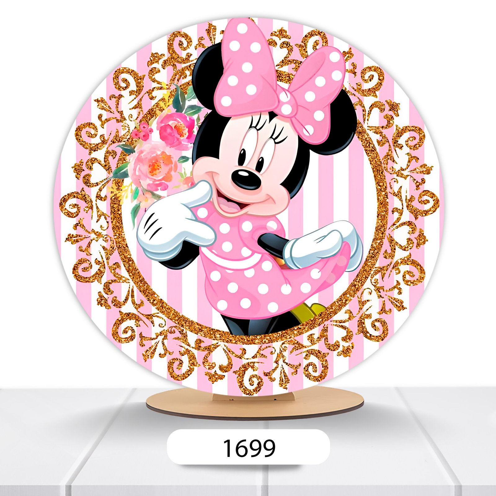 Painel Redondo Minnie 50x50cm - Imagem 7