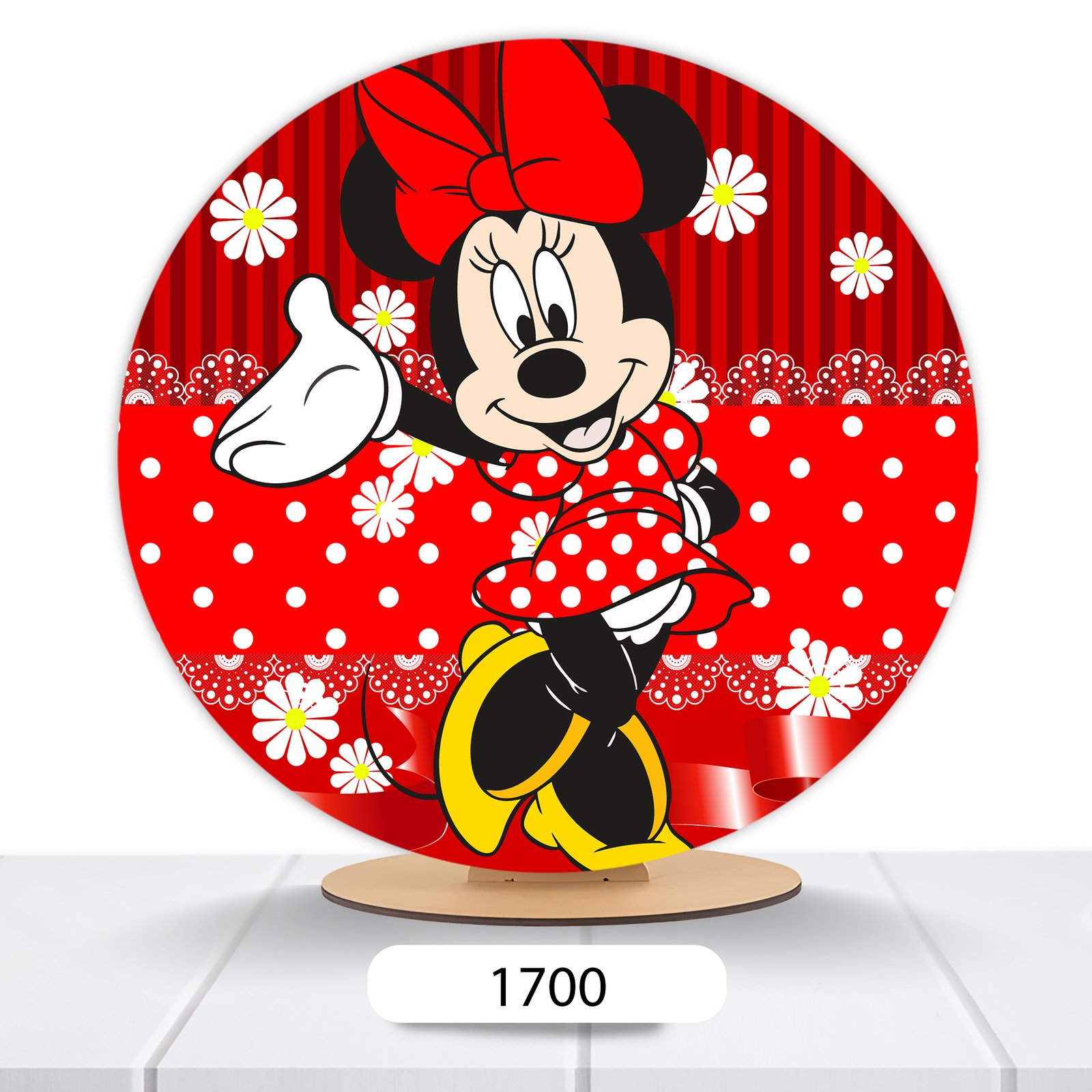 Painel Redondo Minnie 50x50cm - Imagem 8